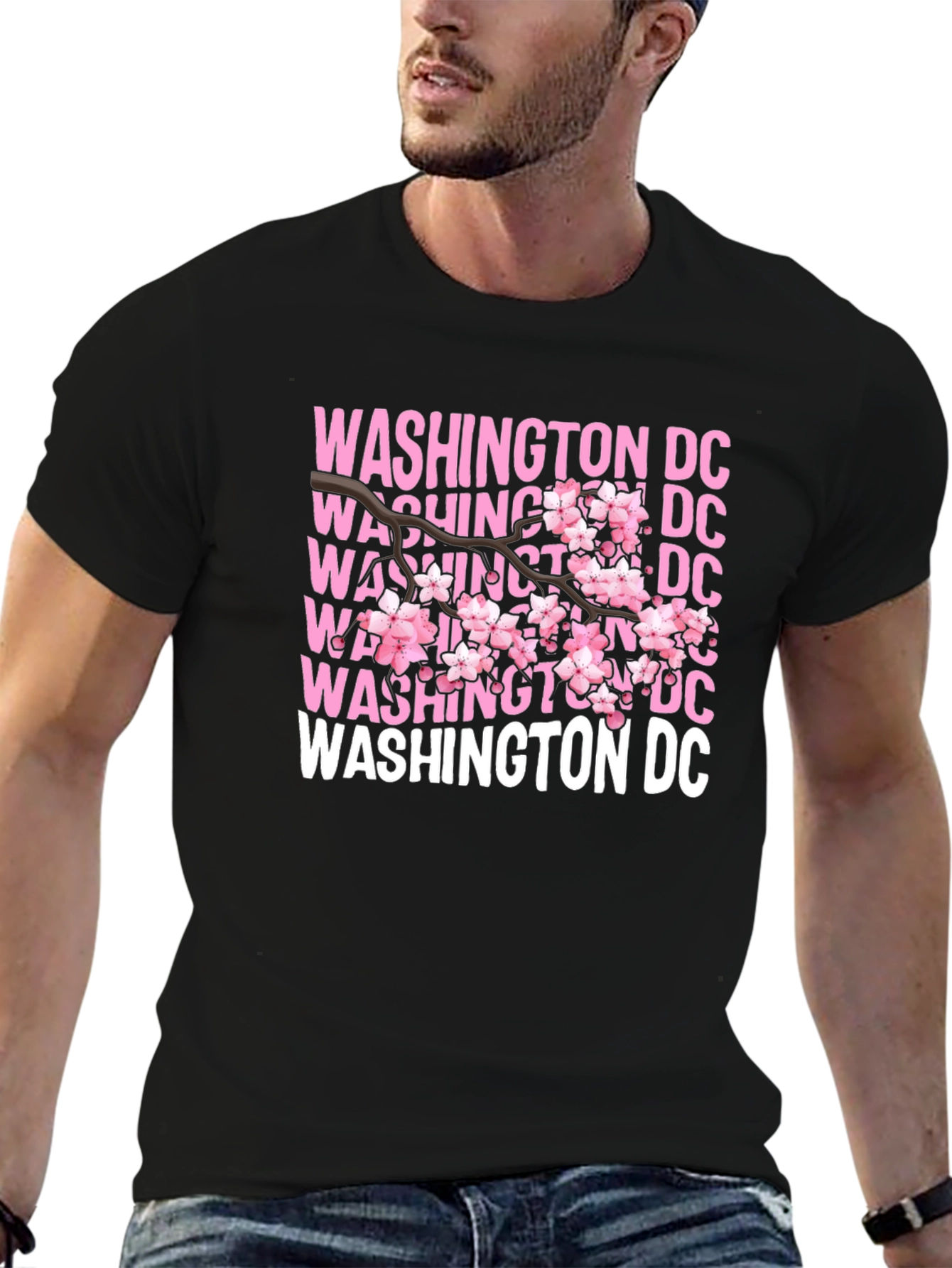Washington DC Cherry Blossom Graphic T-Shirt