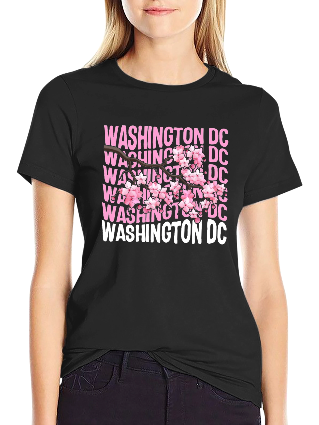 Washington DC Cherry Blossom Graphic T-Shirt