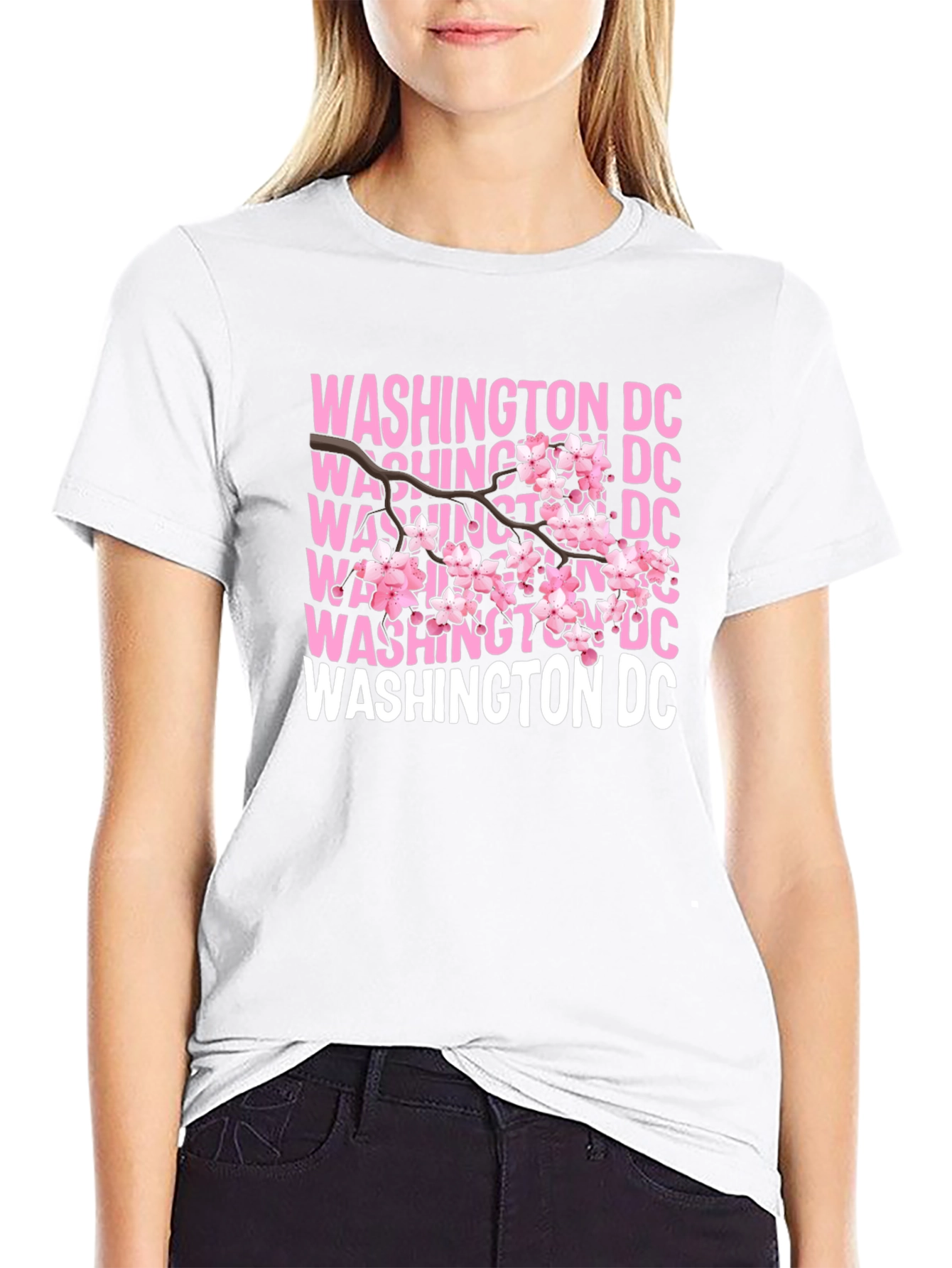 Washington DC Cherry Blossom Graphic T-Shirt