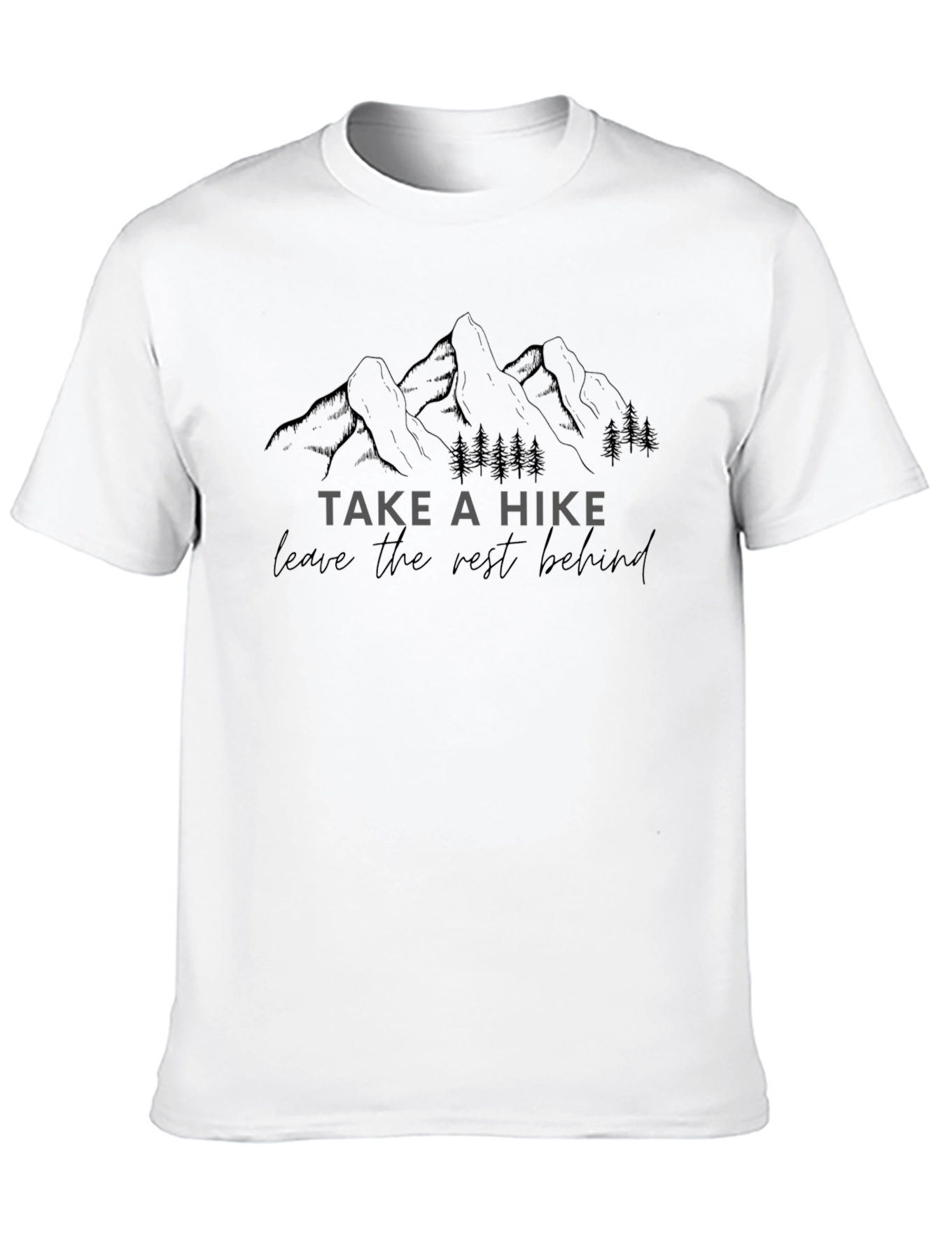 Take A Hike Graphic Tee - Black Cotton T-Shirt