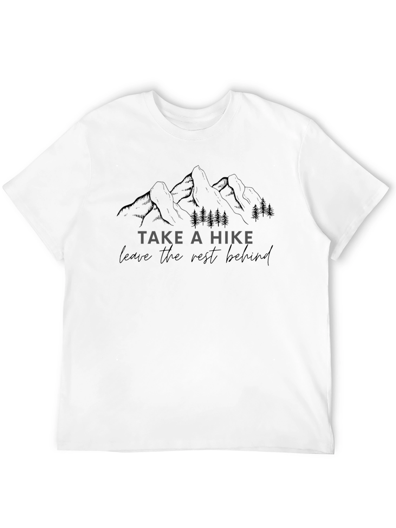 Take A Hike Graphic Tee - Black Cotton T-Shirt