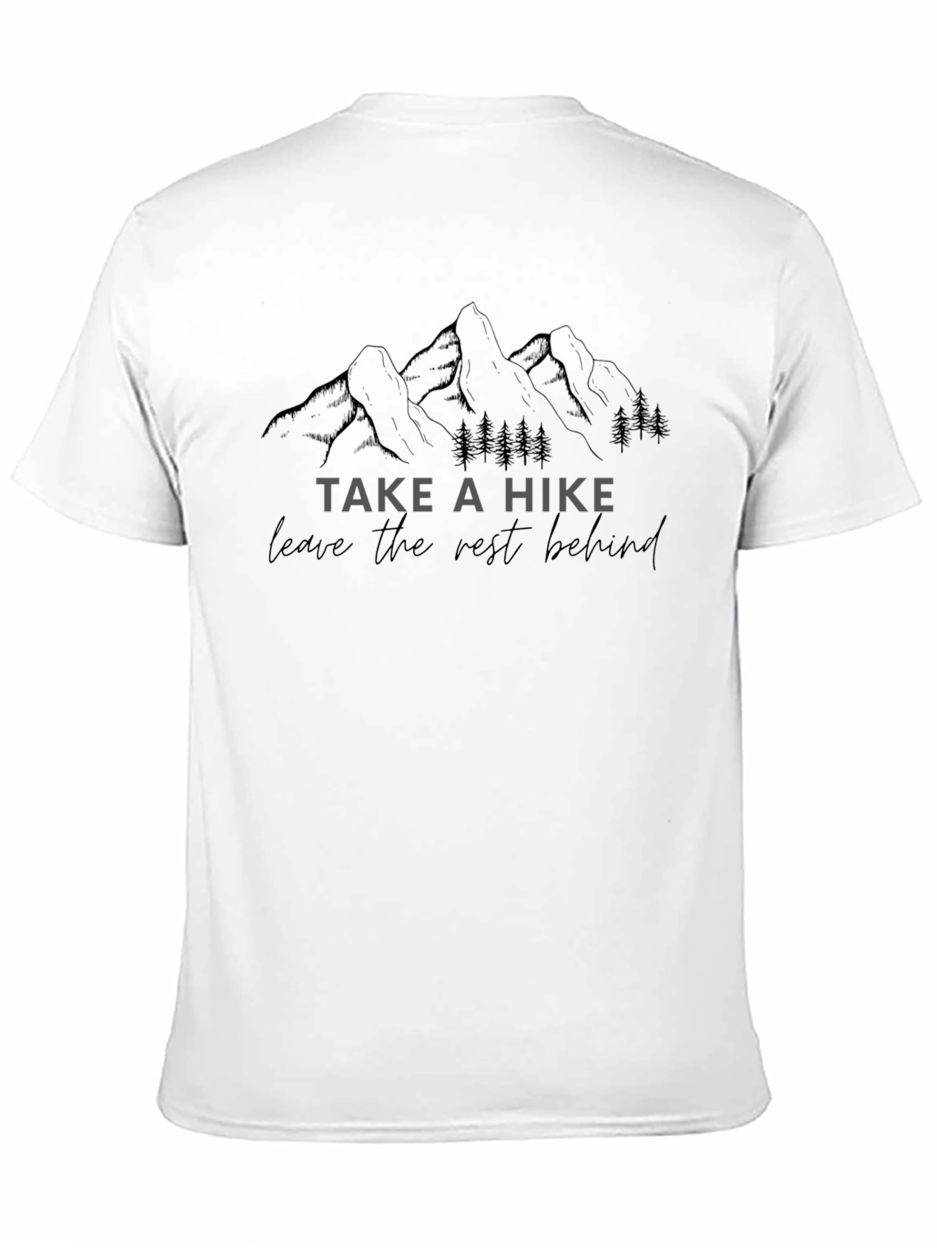 Take A Hike Graphic Tee - Black Cotton T-Shirt