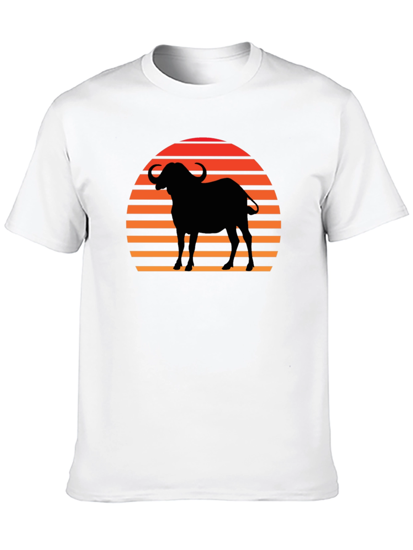 Sunset Buffalo Silhouette Graphic Tee