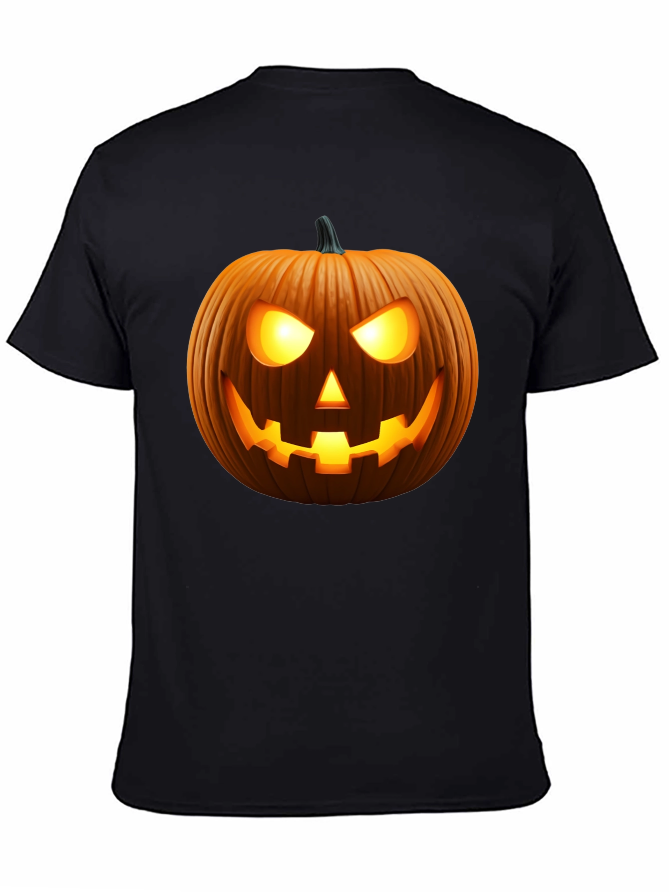 Spooky Pumpkin Halloween Black T-Shirt