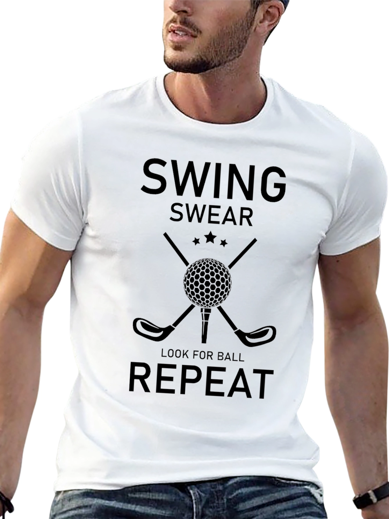 Swing Swear Repeat Golf T-Shirt