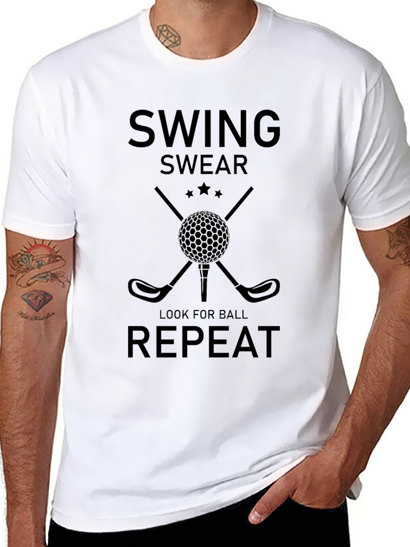 Swing Swear Repeat Golf T-Shirt