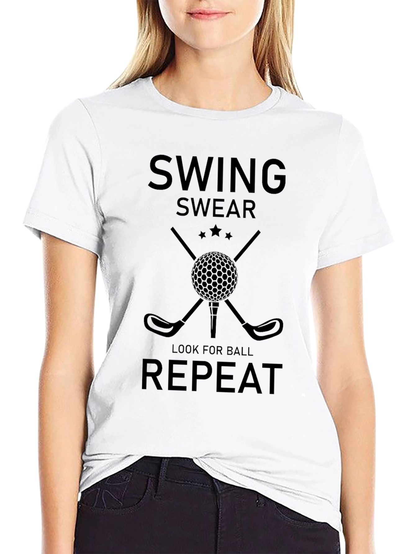 Swing Swear Repeat Golf T-Shirt