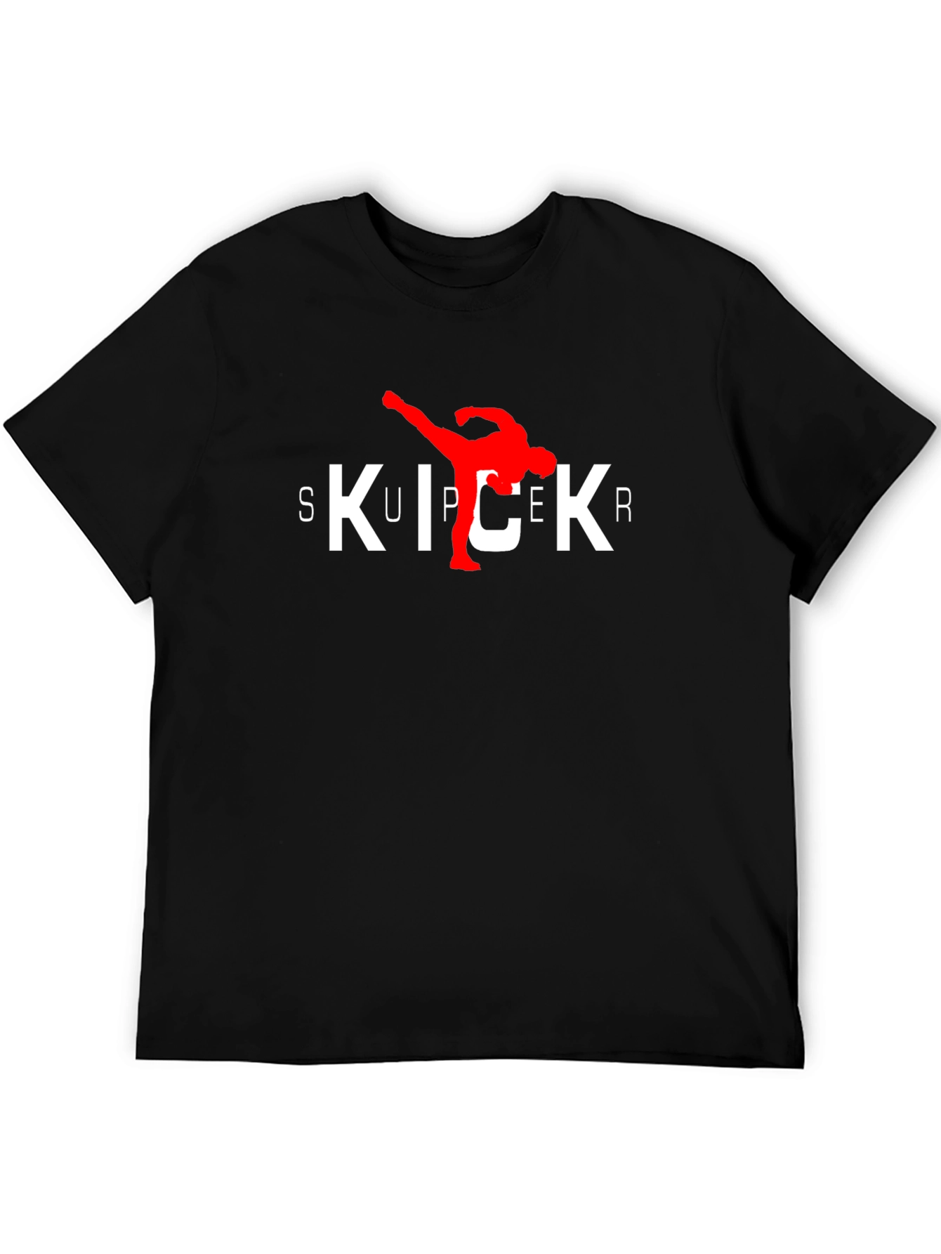 Super Kicker Black T-Shirt Martial Arts Tee
