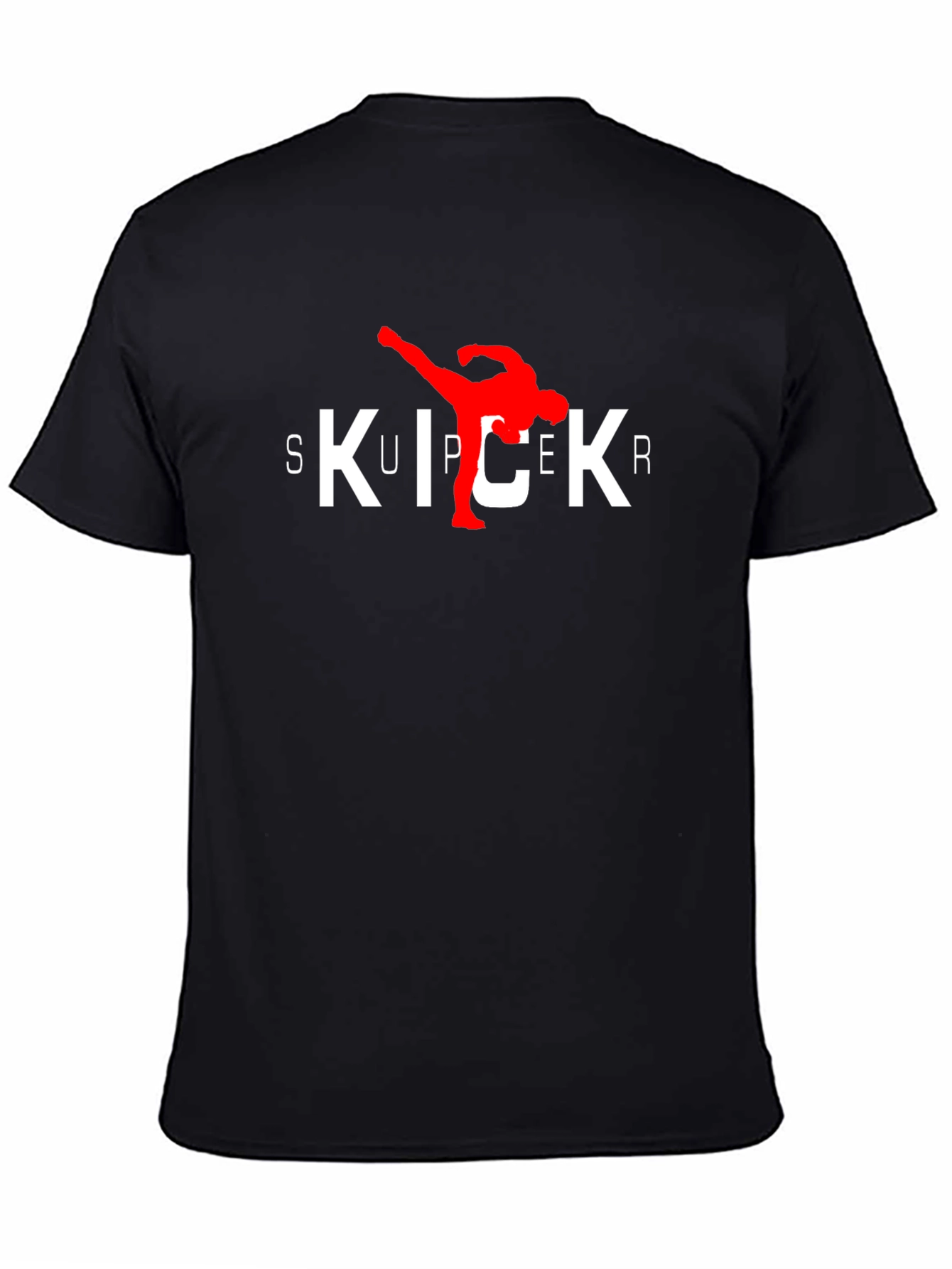 Super Kicker Black T-Shirt Martial Arts Tee