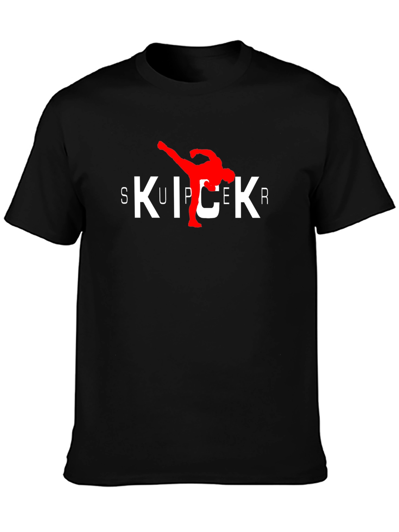 Super Kicker Black T-Shirt Martial Arts Tee