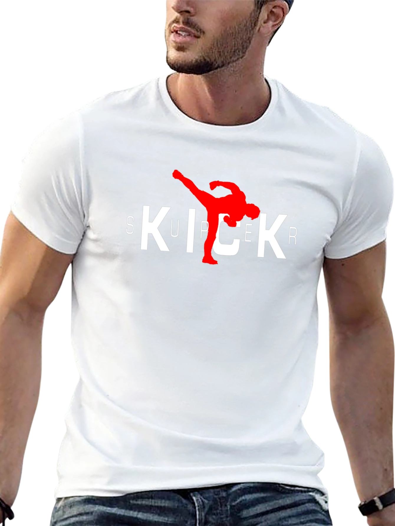Super Kicker Black T-Shirt Martial Arts Tee