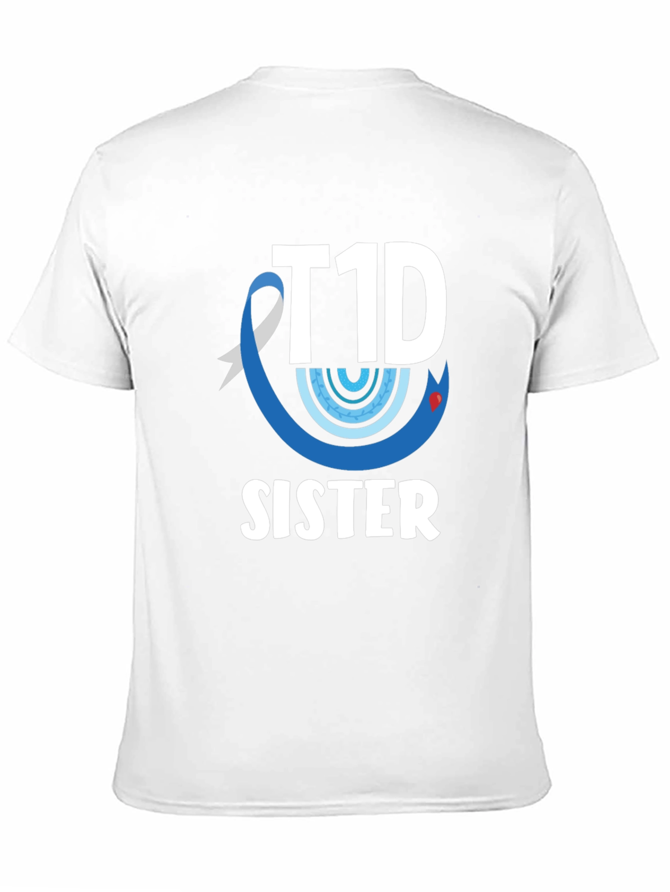 T1D Sister Black Cotton Graphic Tee