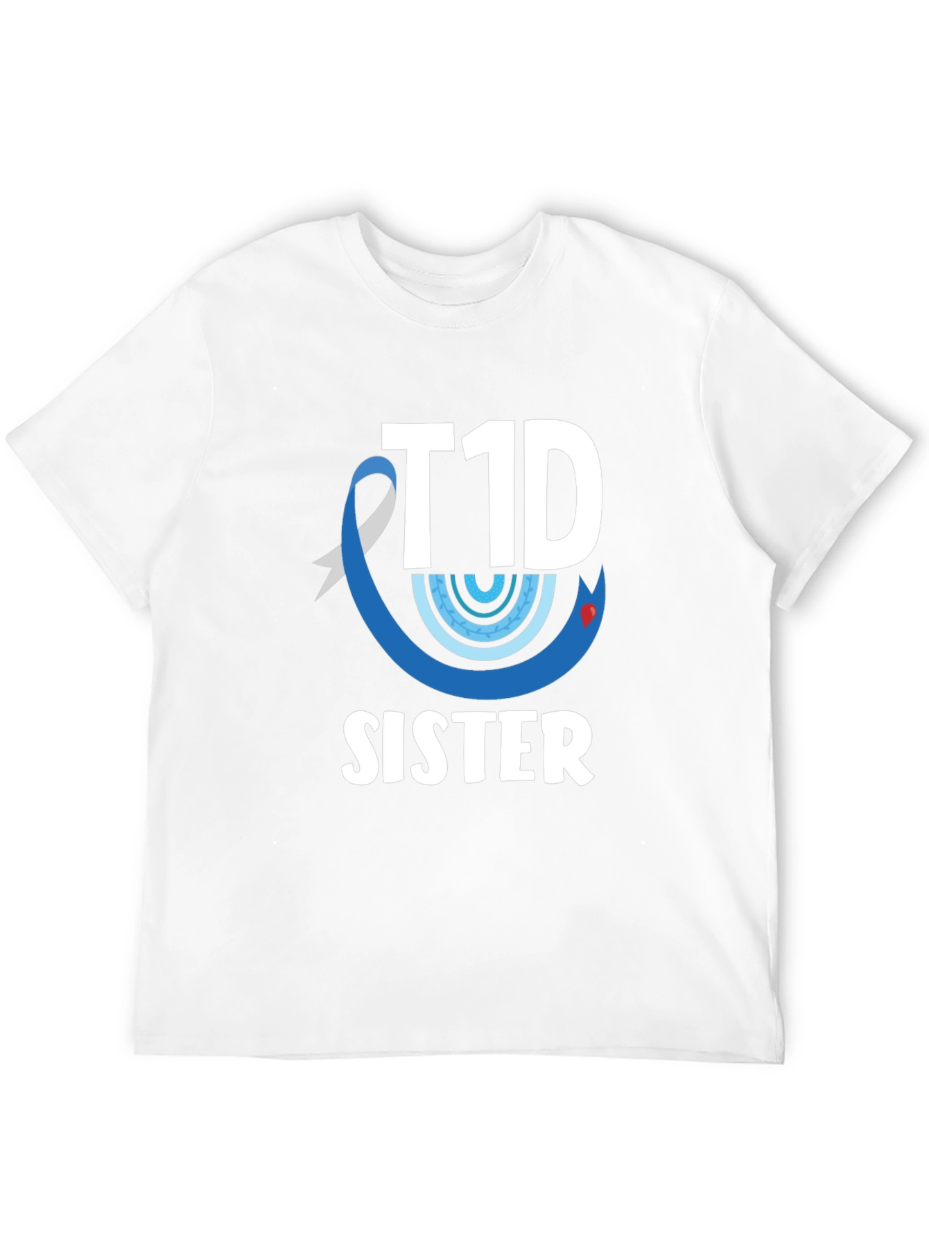 T1D Sister Black Cotton Graphic Tee