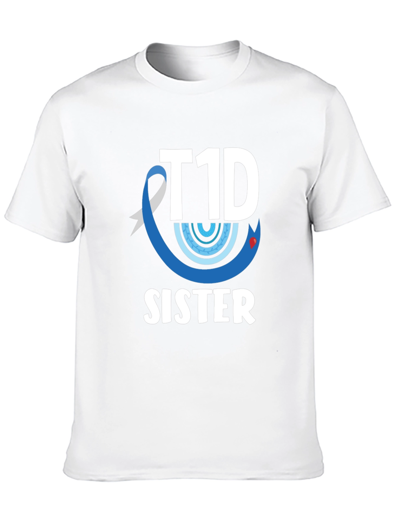 T1D Sister Black Cotton Graphic Tee