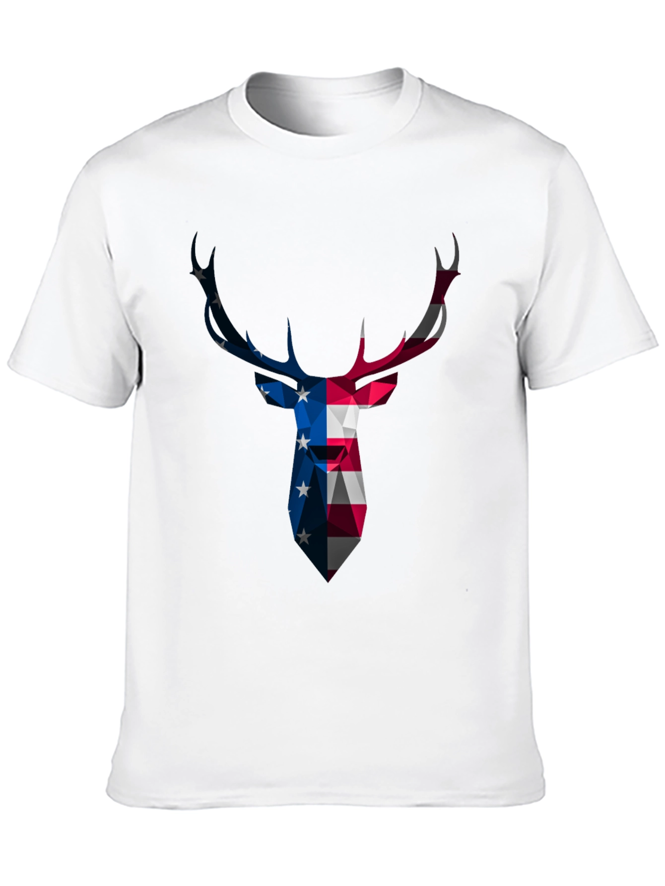 American Flag Deer Head Graphic Tee