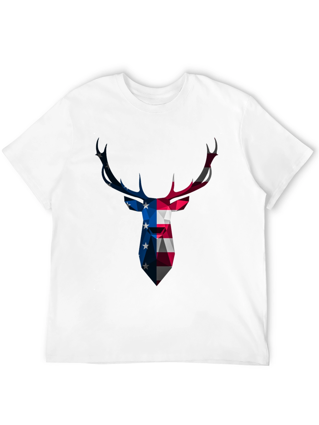 American Flag Deer Head Graphic Tee