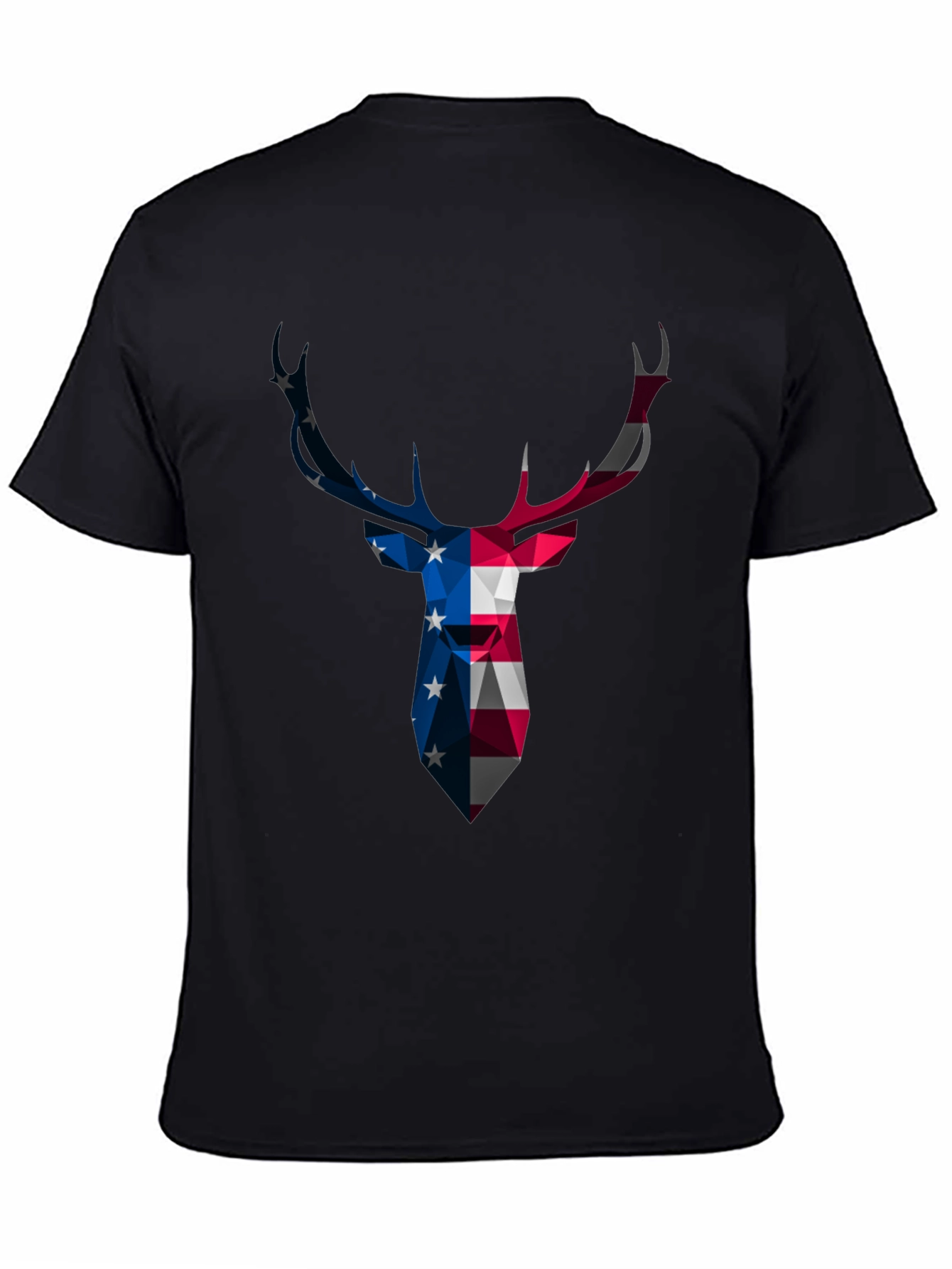 American Flag Deer Head Graphic Tee