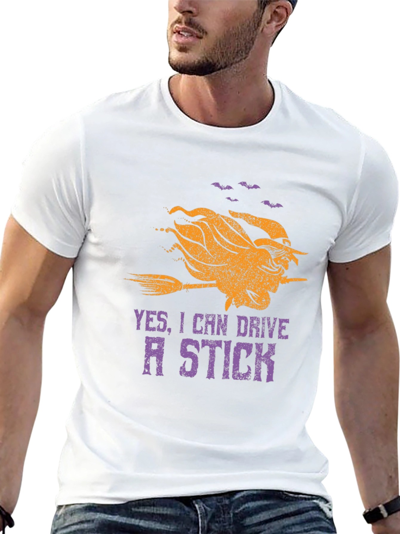 Witch Ride Stick T-Shirt Halloween Tee