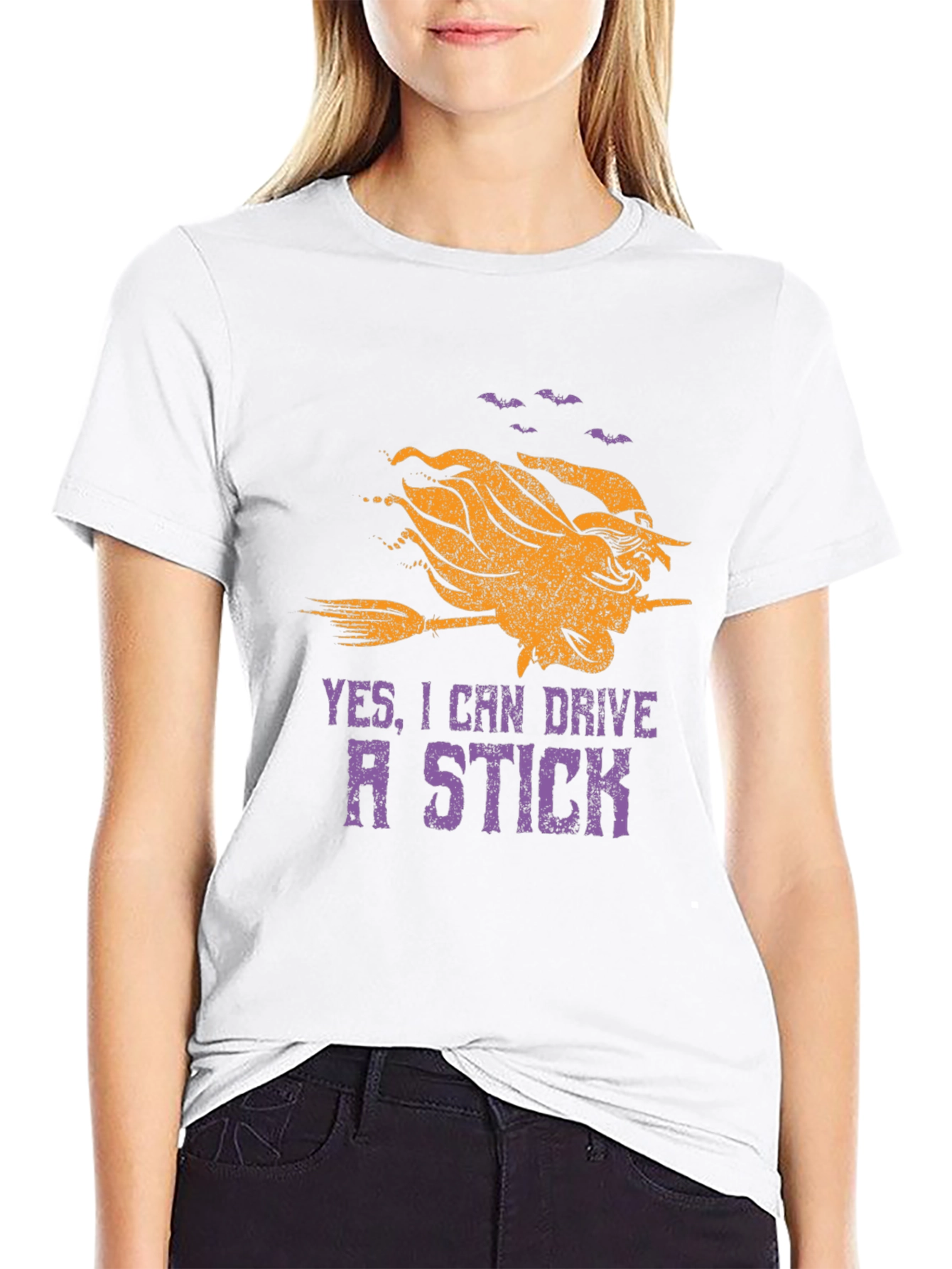 Witch Ride Stick T-Shirt Halloween Tee