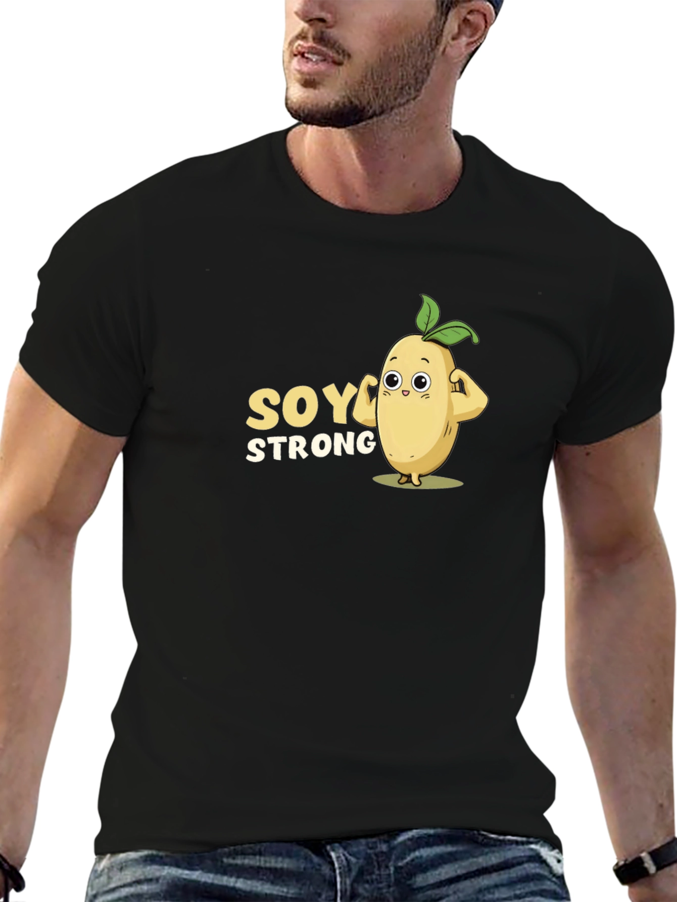 Soy Strong Graphic T-Shirt - Black