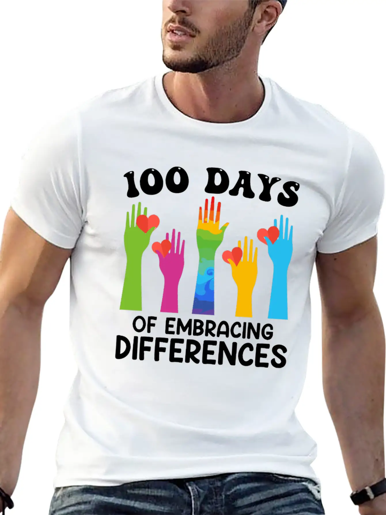 100 Days Of Embracing Differences Soft Cotton Short Sleeve Tee – Unisex Wardrobe Staple