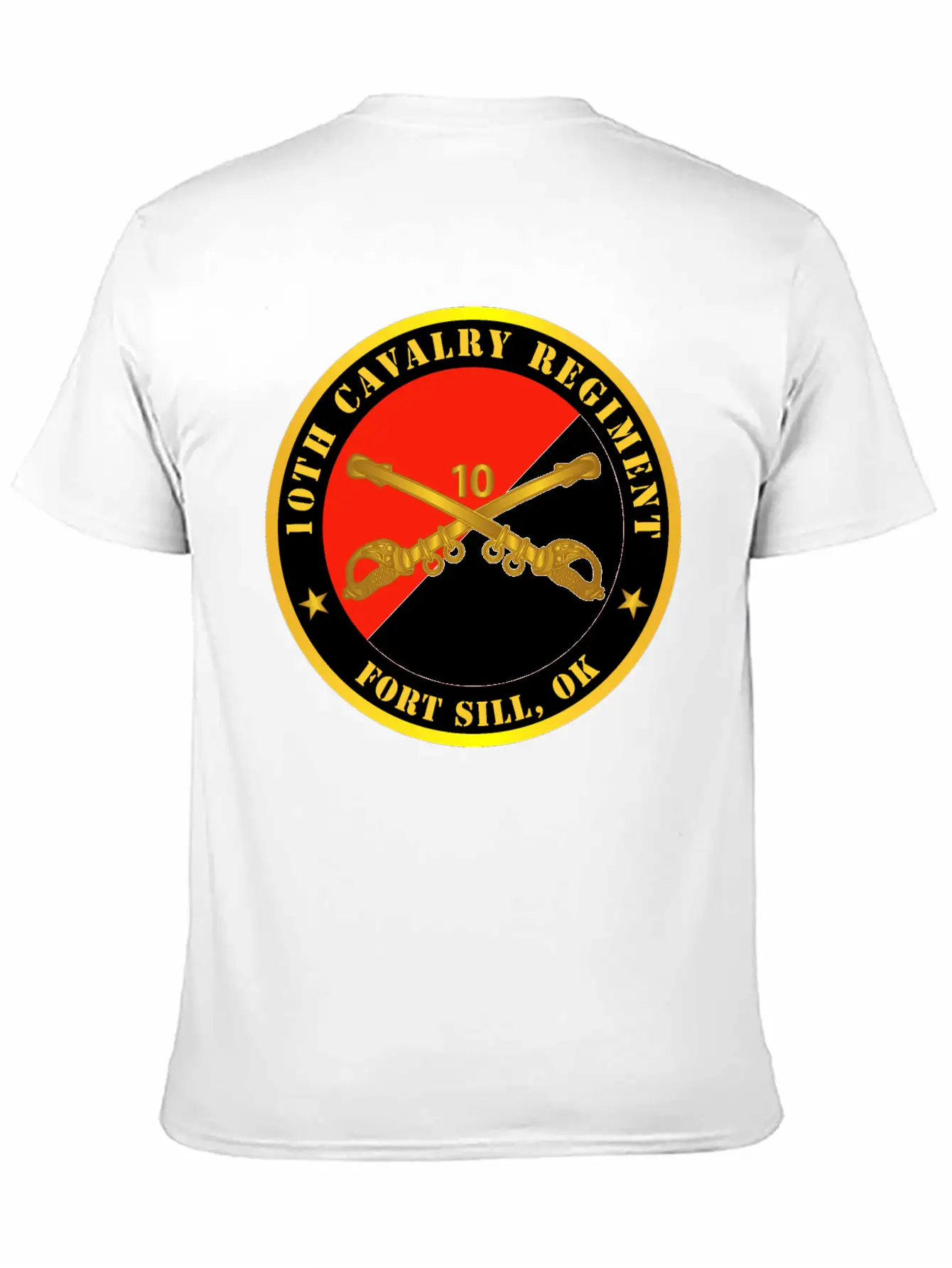 10th Cavalry Regiment Fort Sill OK W Cav Branch Modern Fit Casual T-Shirt ��� Clean And Versatile Design