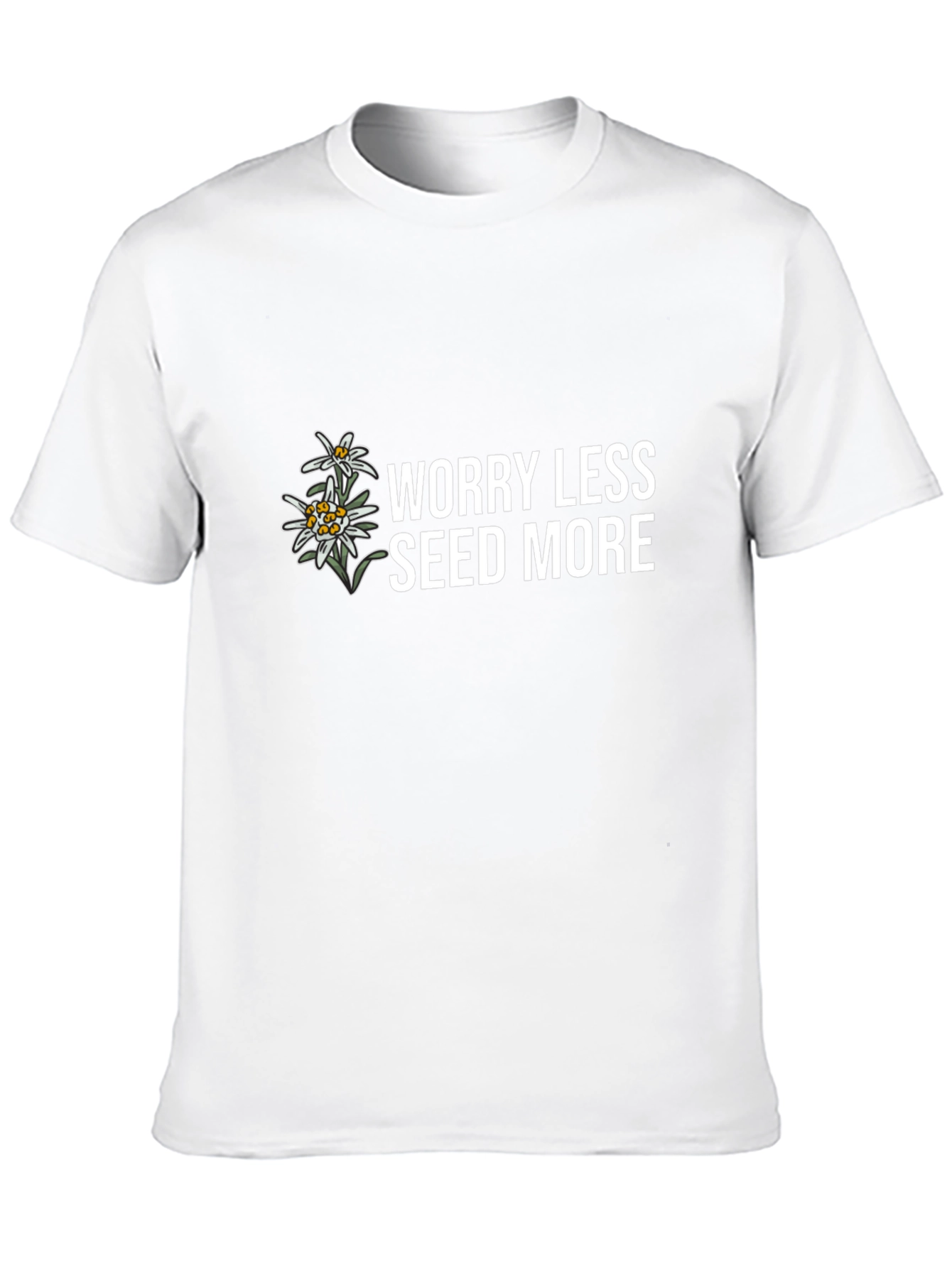 Worry Less Seed More Black T-Shirt