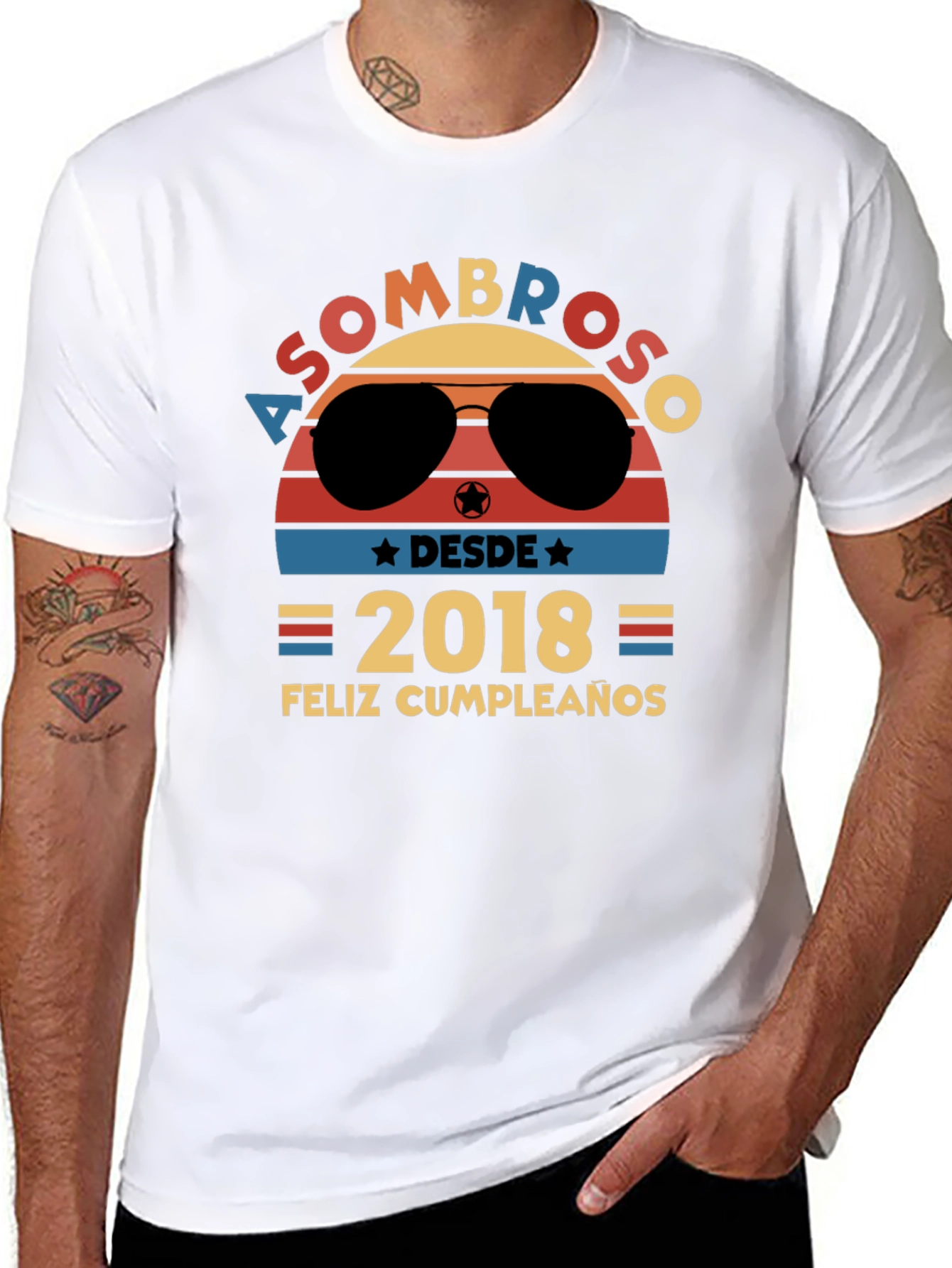 Asombroso Desde 2018 Feliz Cumpleaños Graphic Tee