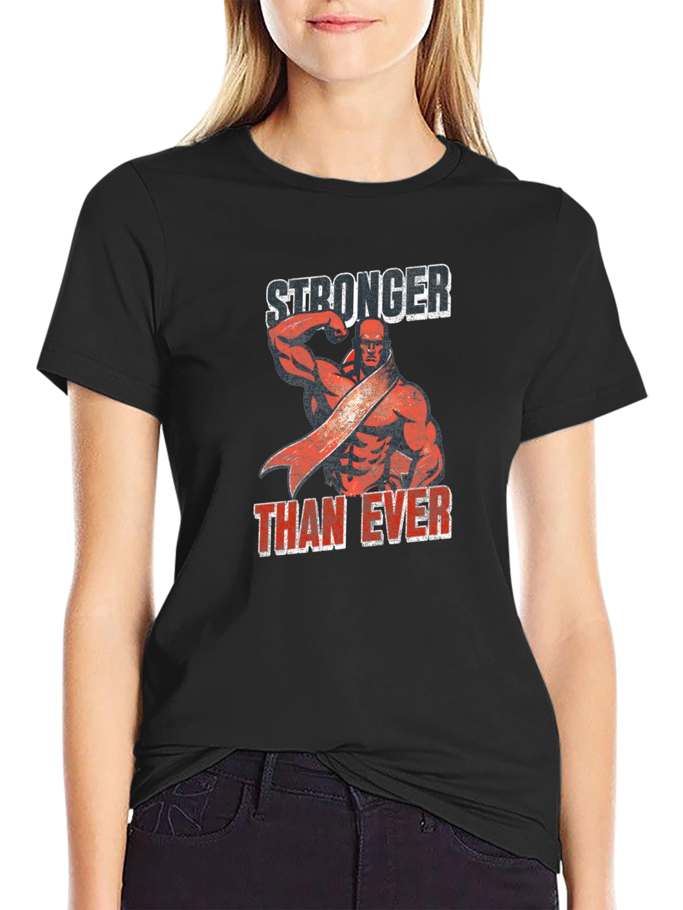Stronger Than Ever Graphic Tee - Black Cotton Shirt
