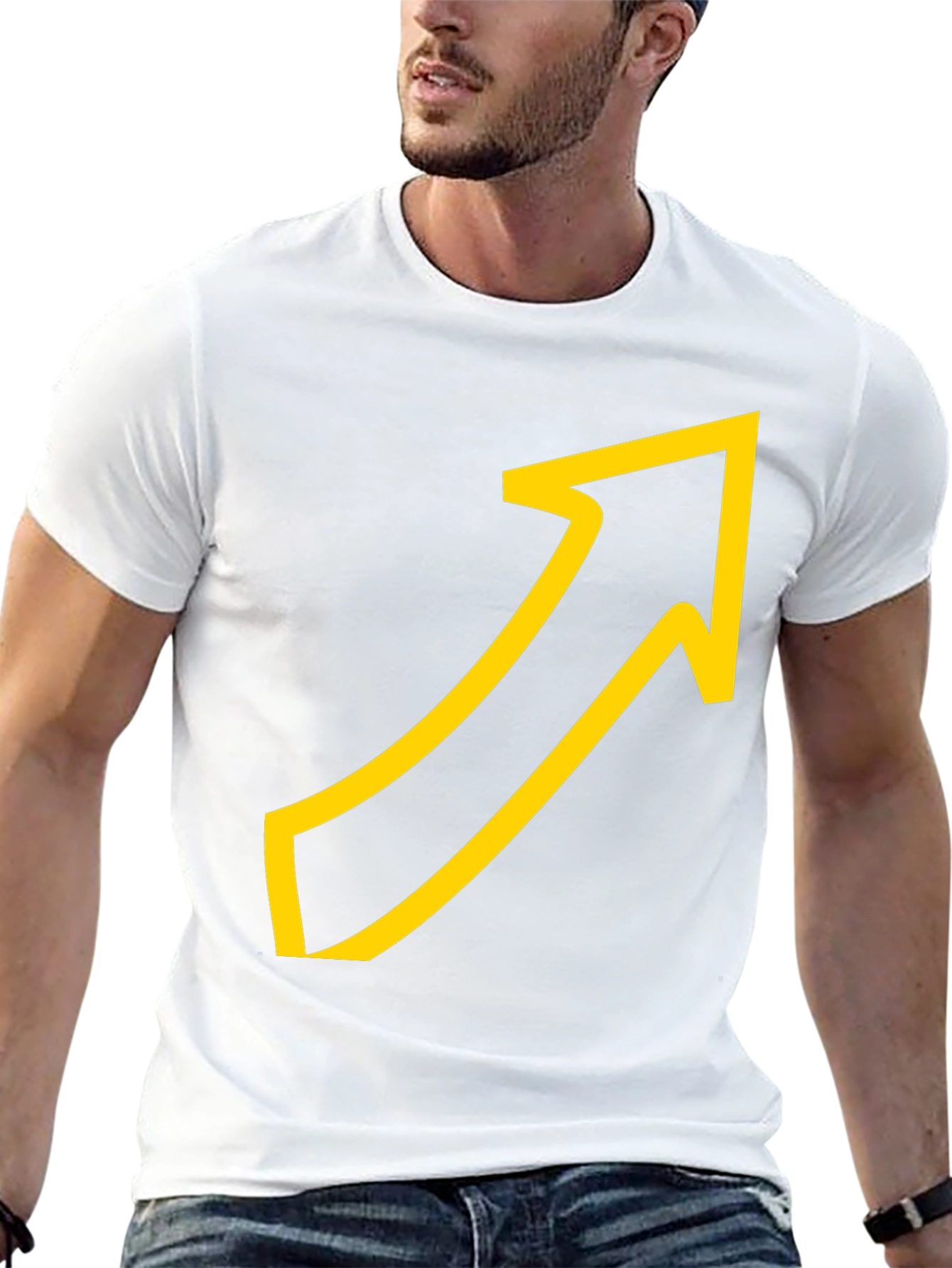 Upward Arrow Graphic Tee - Casual Comfort