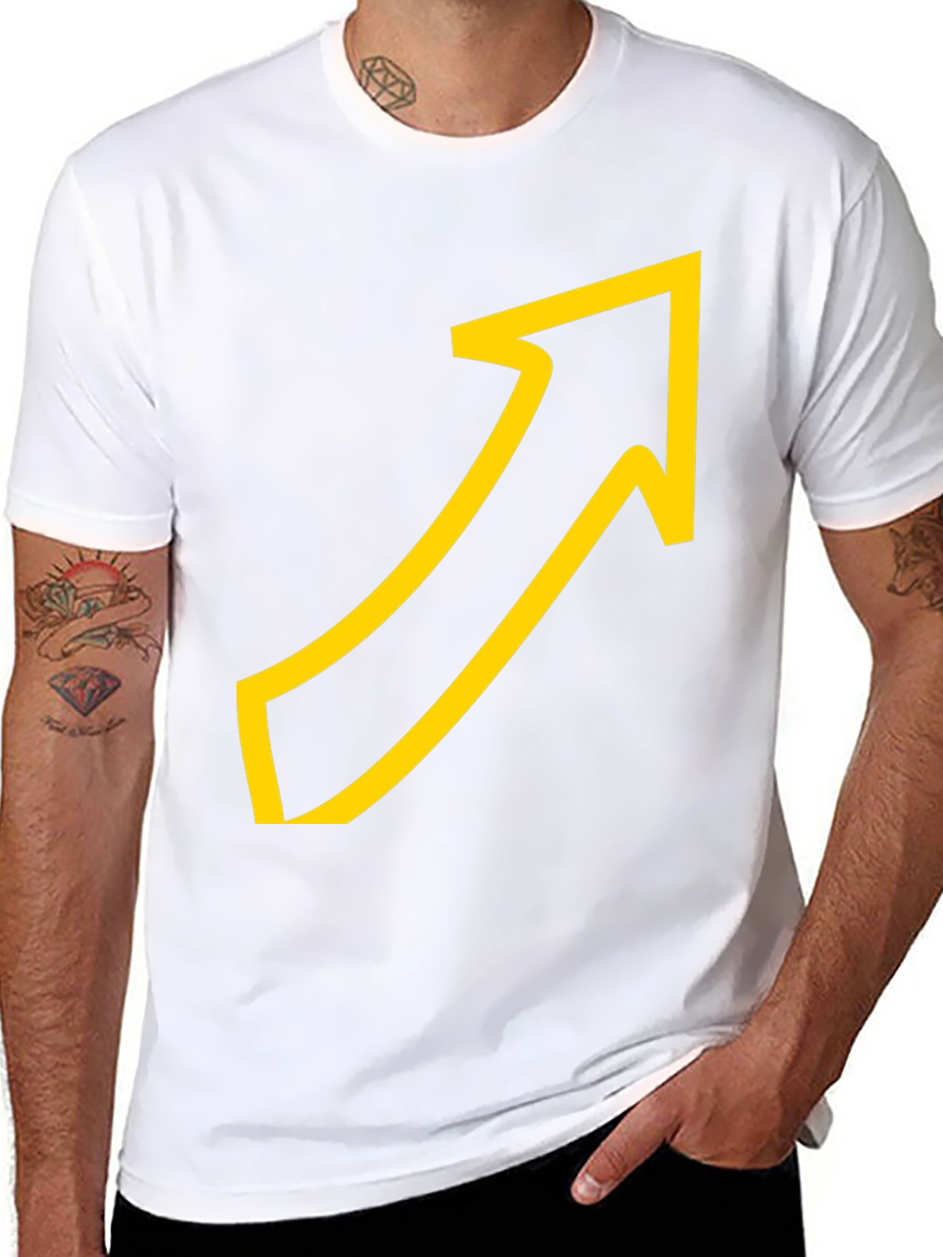Upward Arrow Graphic Tee - Casual Comfort