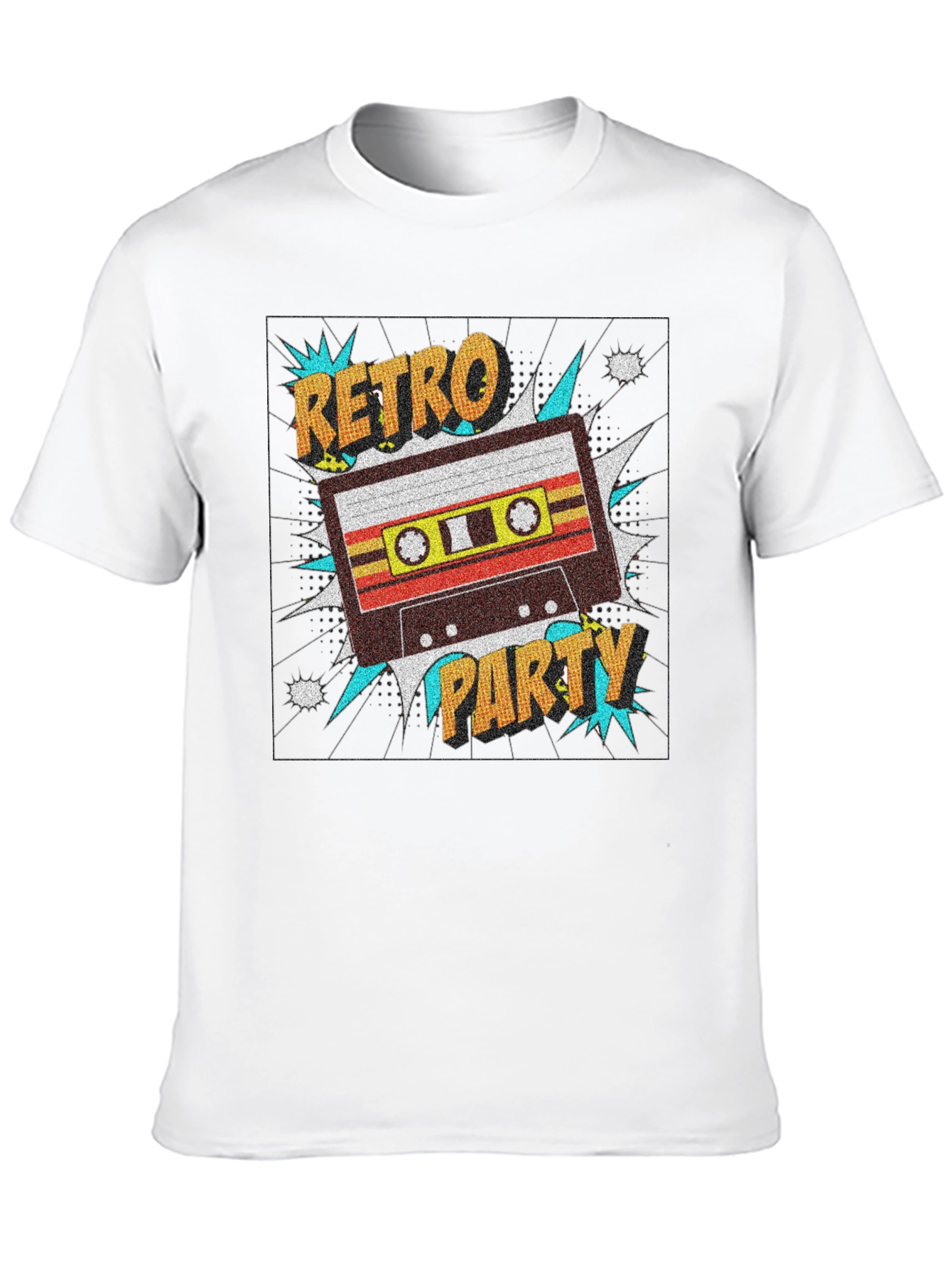 Retro Party Cassette Tape Graphic T-Shirt