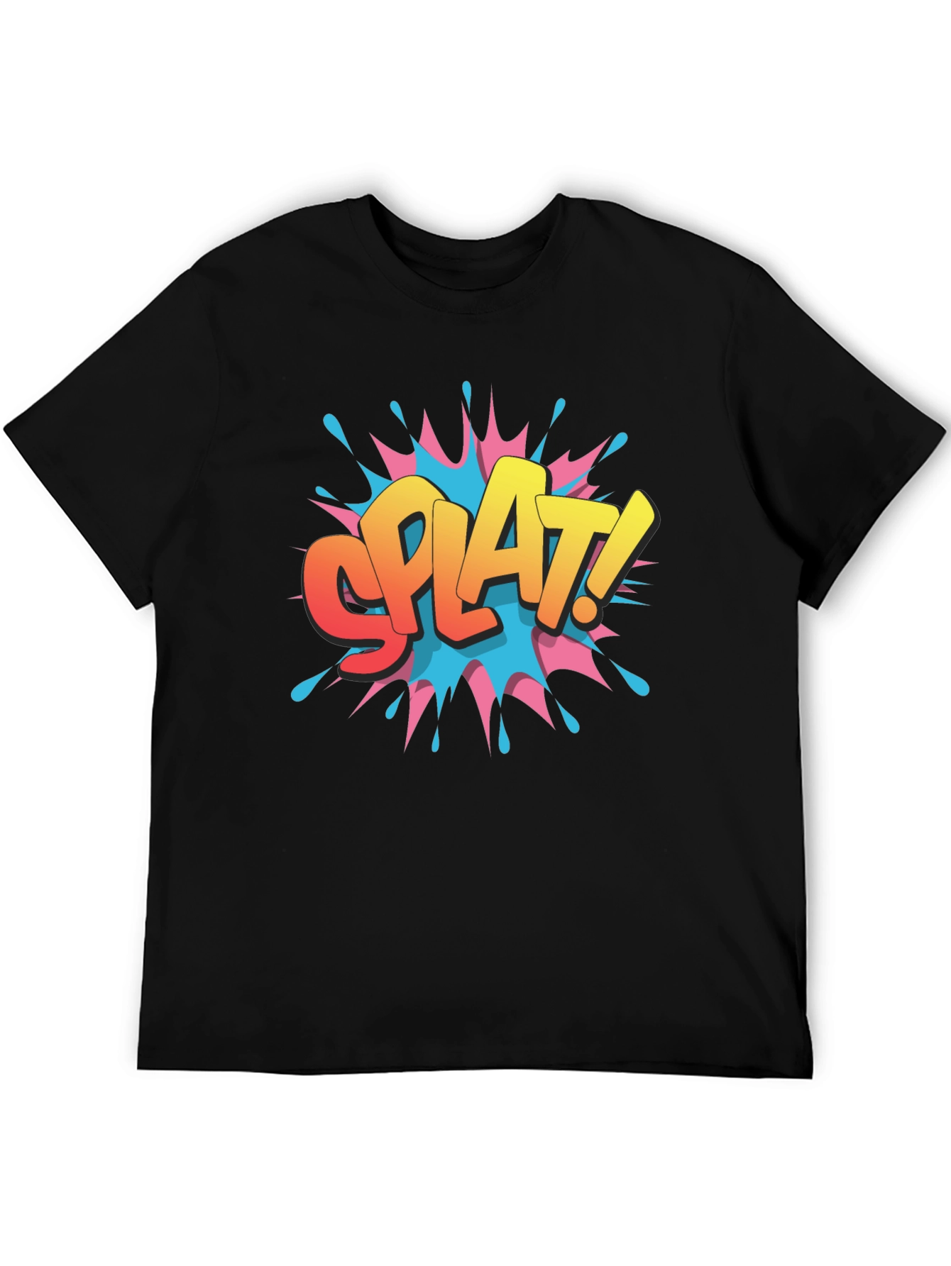 SPLAT! Graphic Print Black T-Shirt