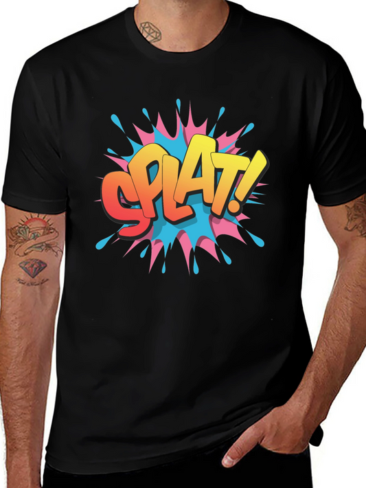 SPLAT! Graphic Print Black T-Shirt