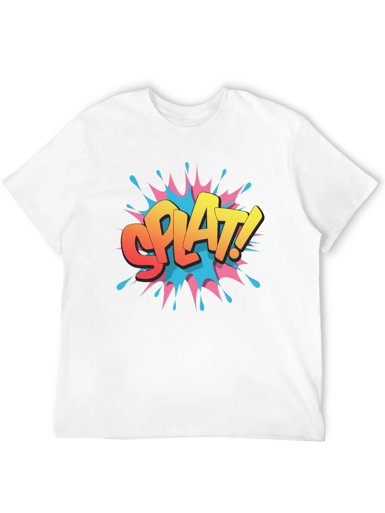 SPLAT! Graphic Print Black T-Shirt