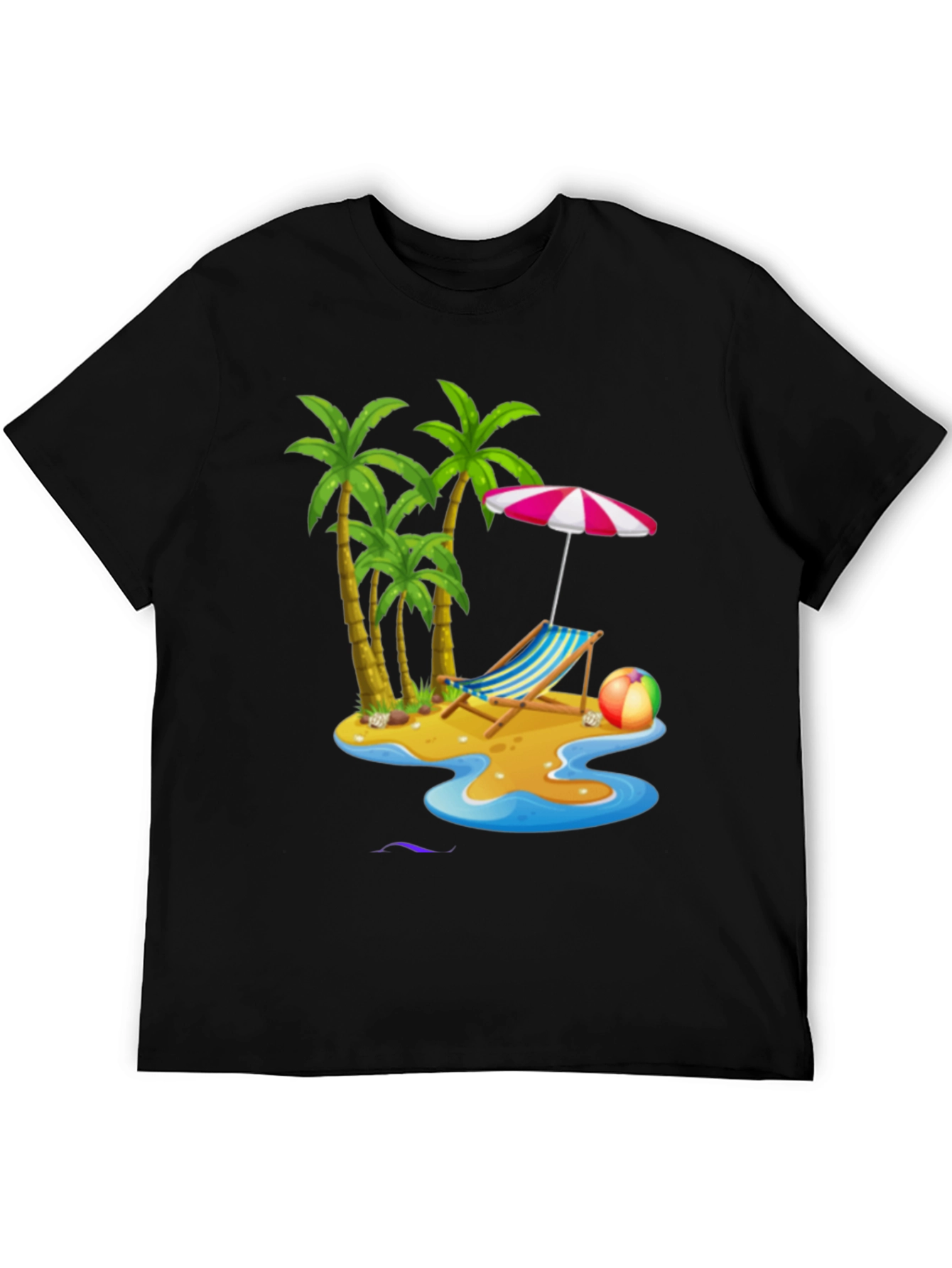 Tropical Beach Scene T-Shirt