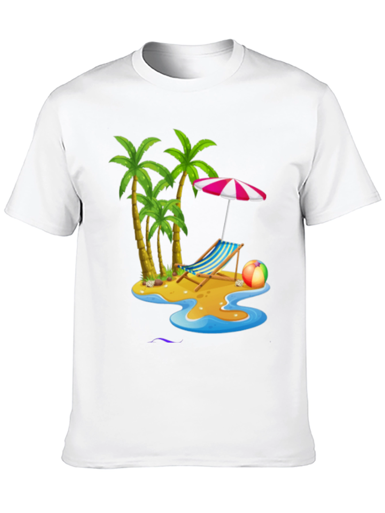 Tropical Beach Scene T-Shirt