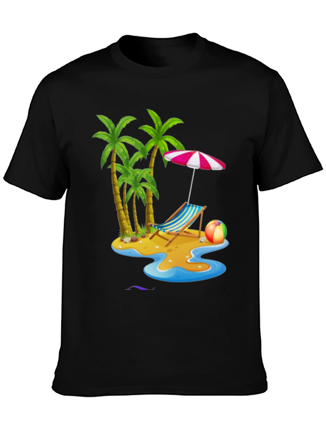 Tropical Beach Scene T-Shirt