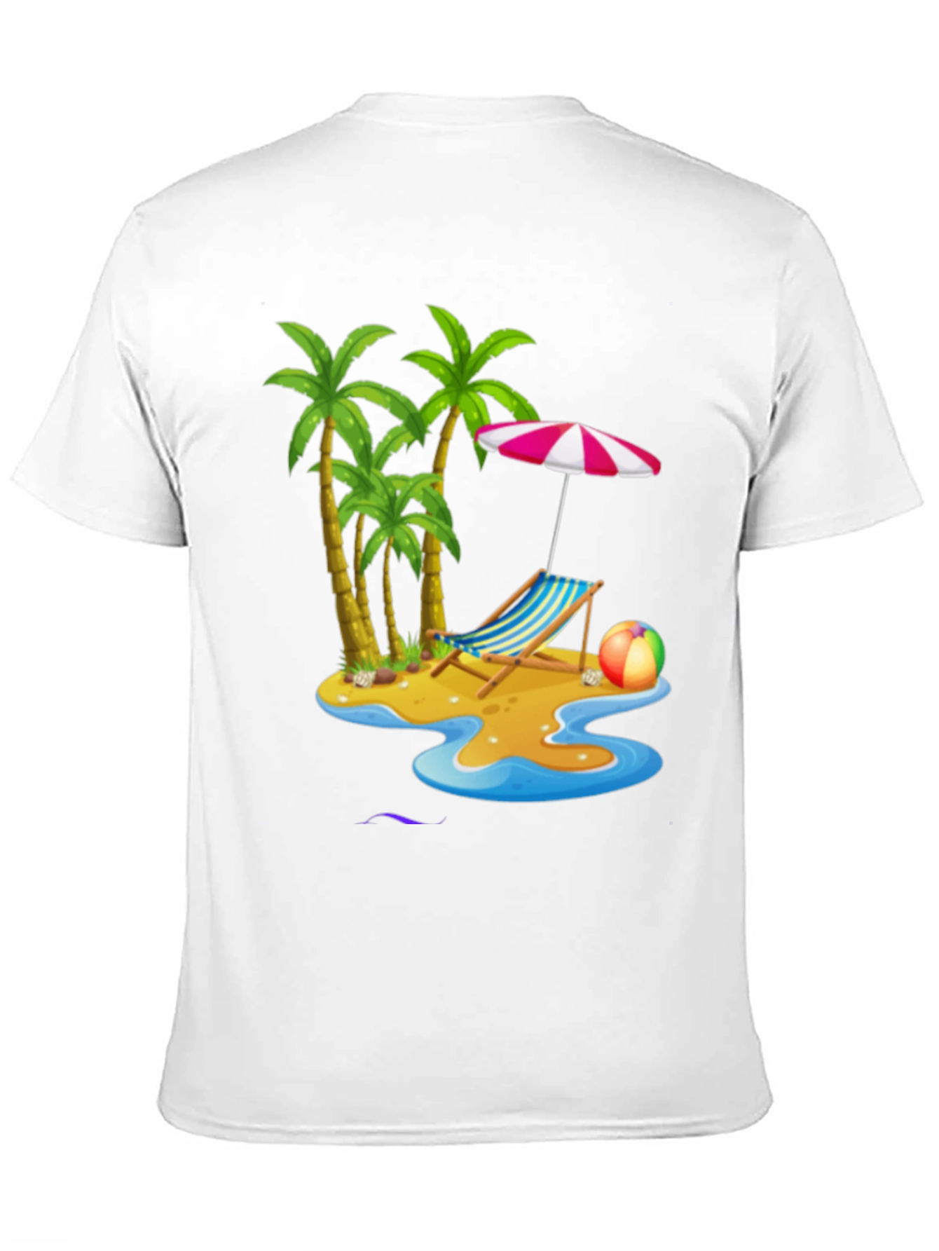 Tropical Beach Scene T-Shirt