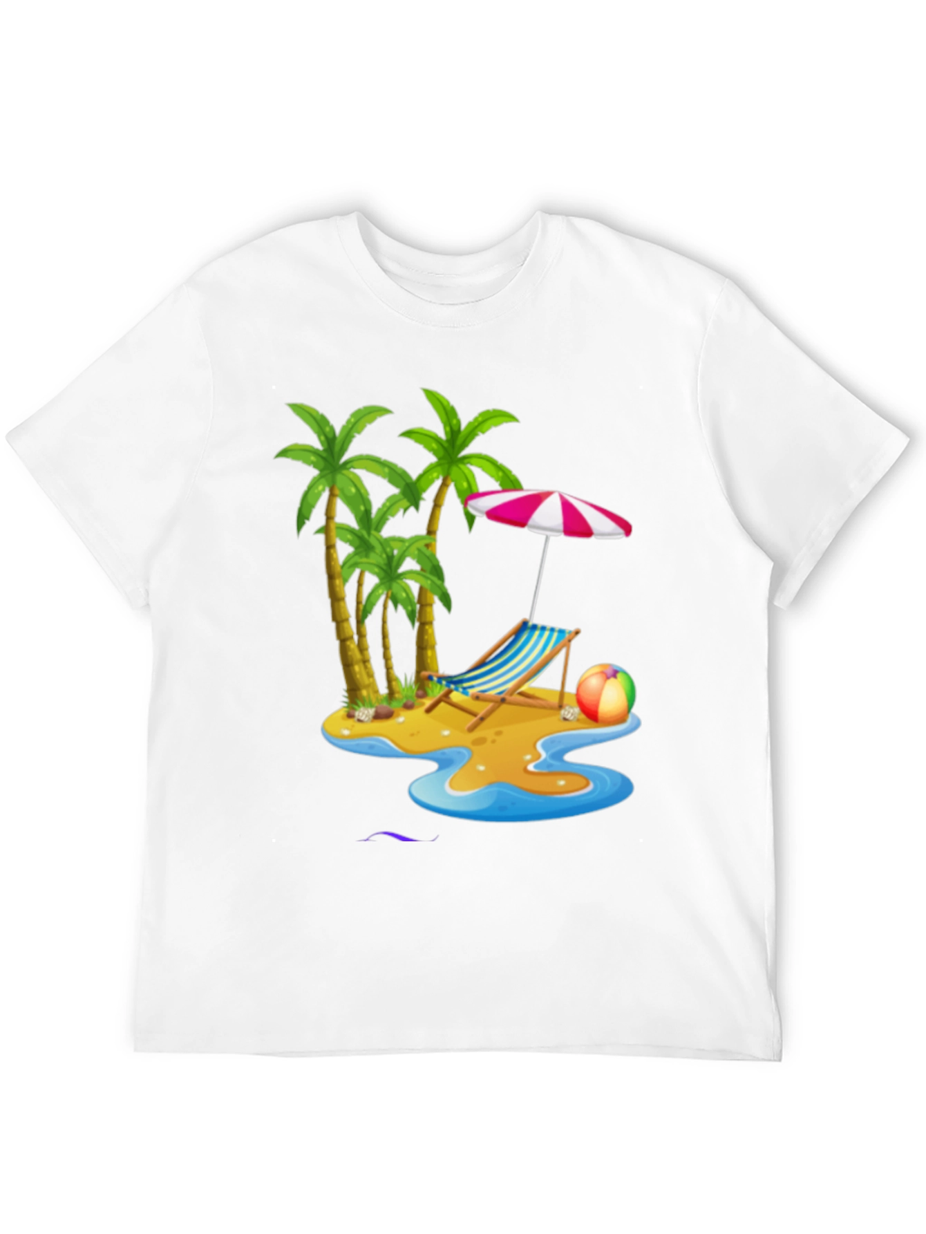 Tropical Beach Scene T-Shirt