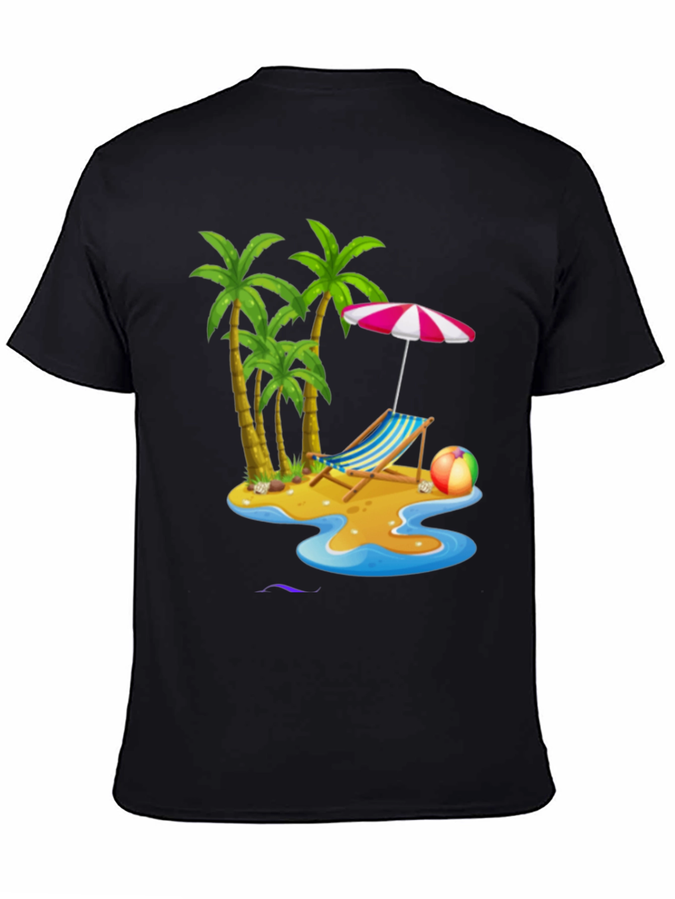 Tropical Beach Scene T-Shirt