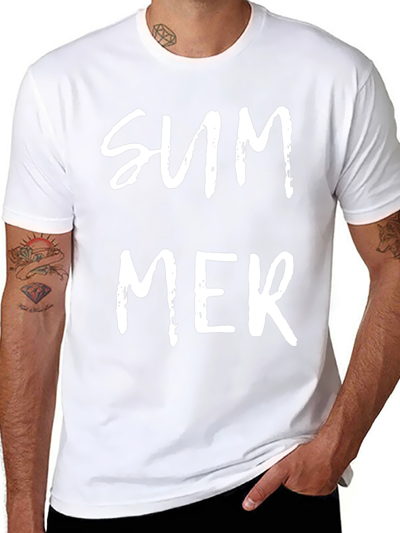 Summer Graphic Tee - Mens Black T-Shirt