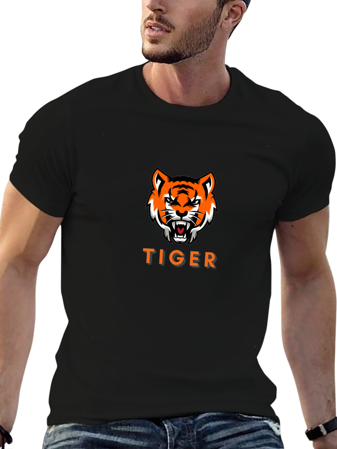 Tiger Graphic Black T-Shirt