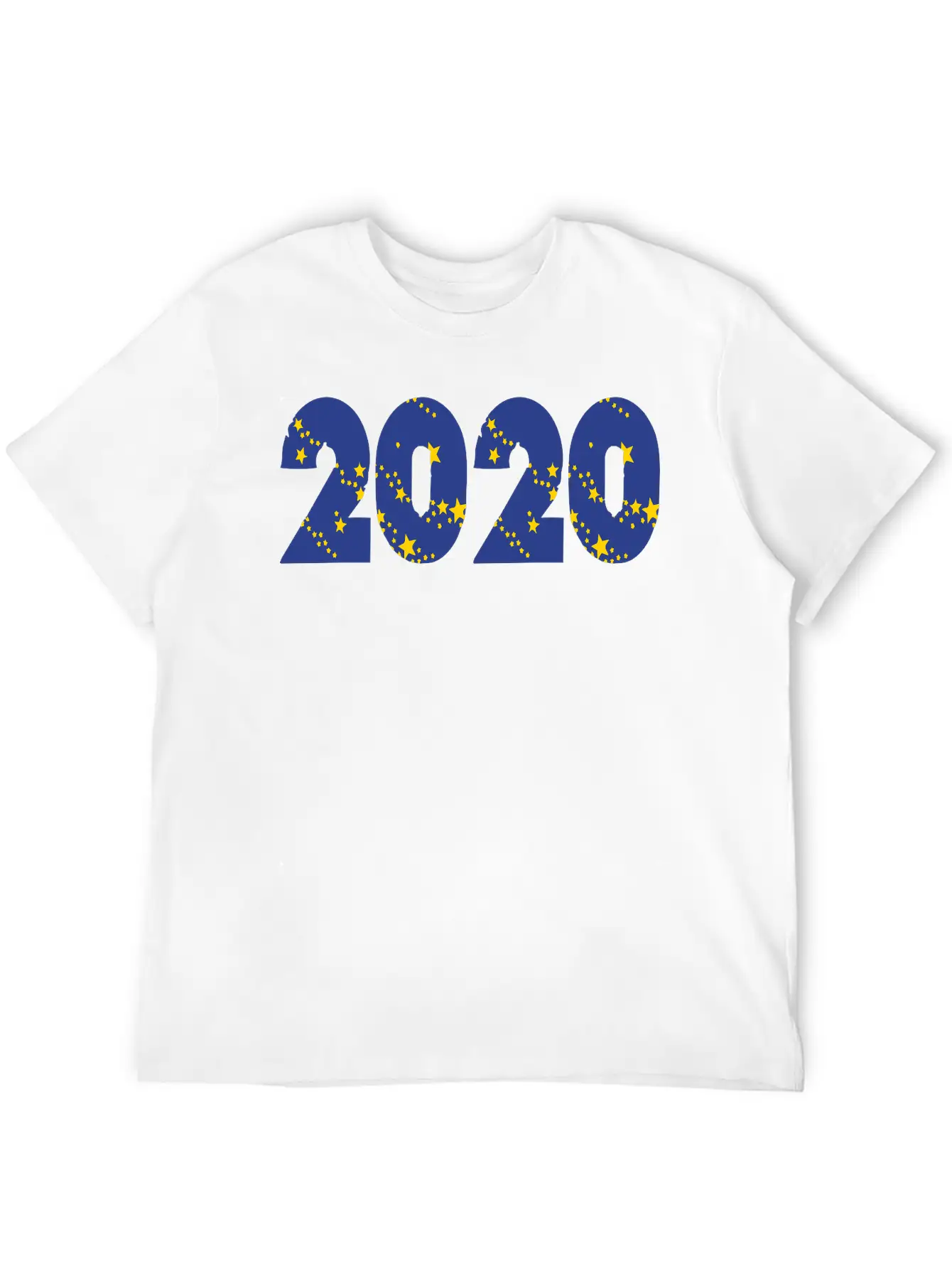 ❤✦°•2020-Awesome Happy New Year Of 2020(Star Font) Unisex Casual T-Shirt – Clean Design For Daily Comfort