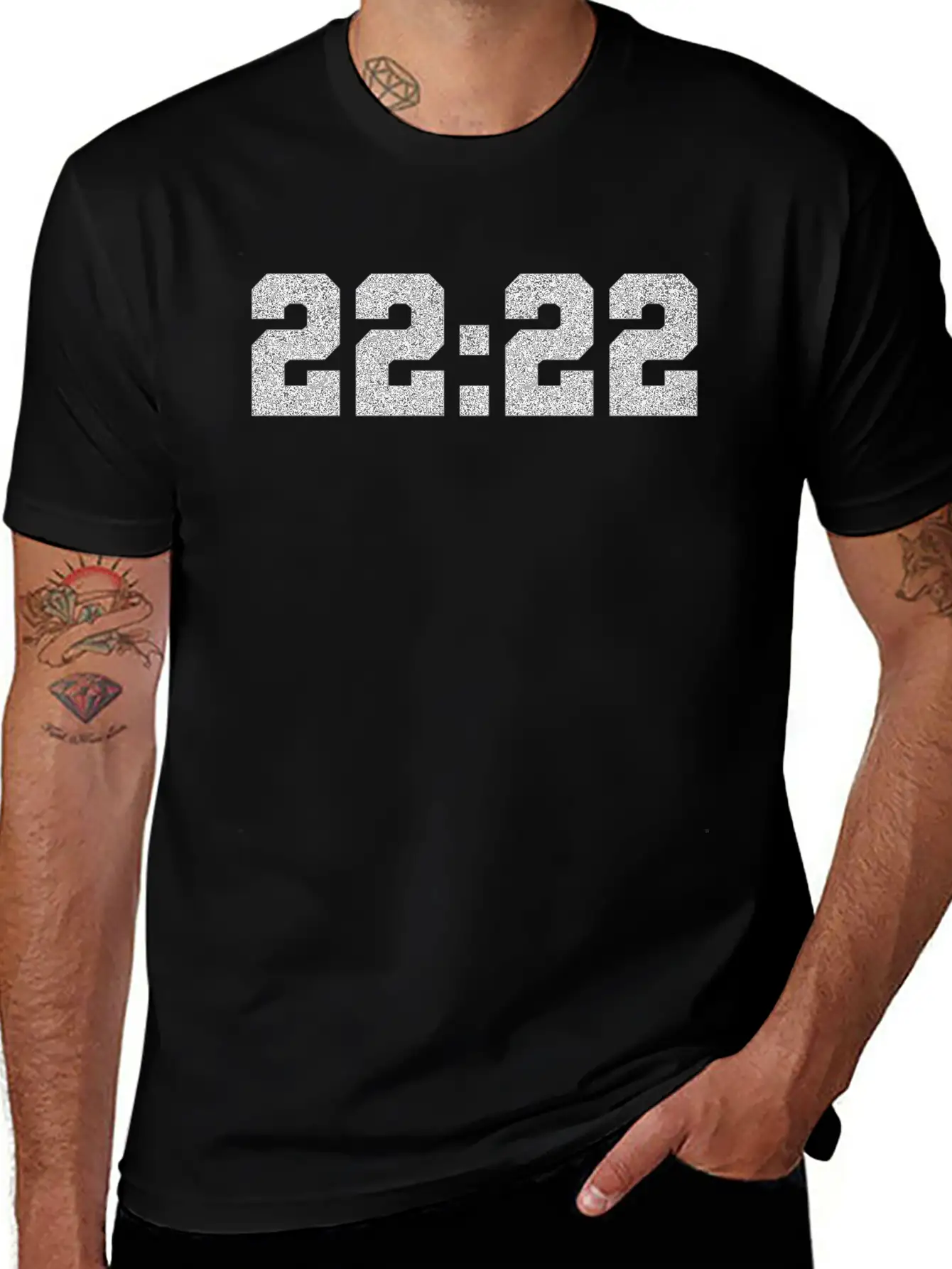 222 Angel Number Intuition Silver Word Art Essential Cotton Tee For Daily Outfits – Unisex Style
