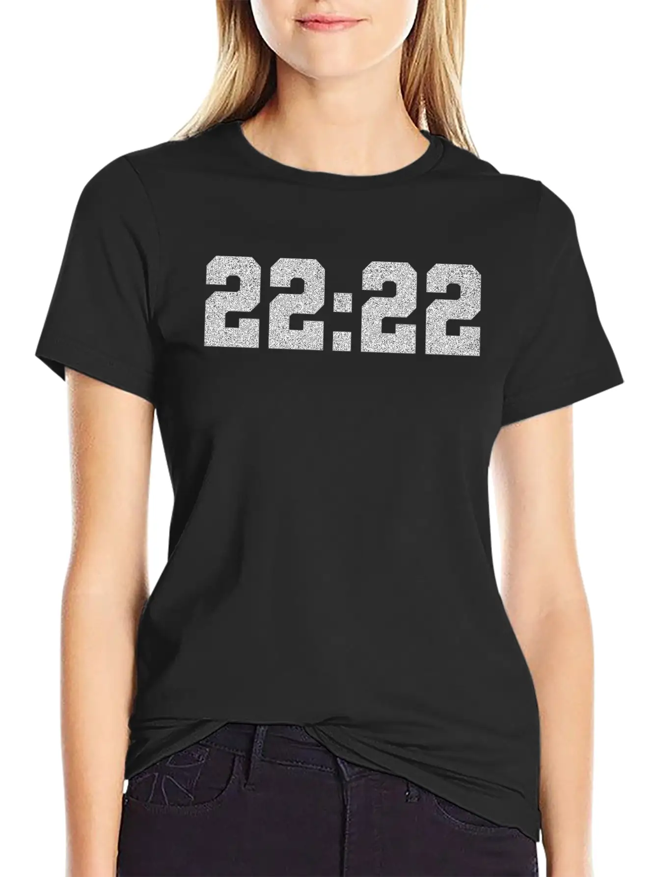 222 Angel Number Intuition Silver Word Art Essential Cotton Tee For Daily Outfits – Unisex Style