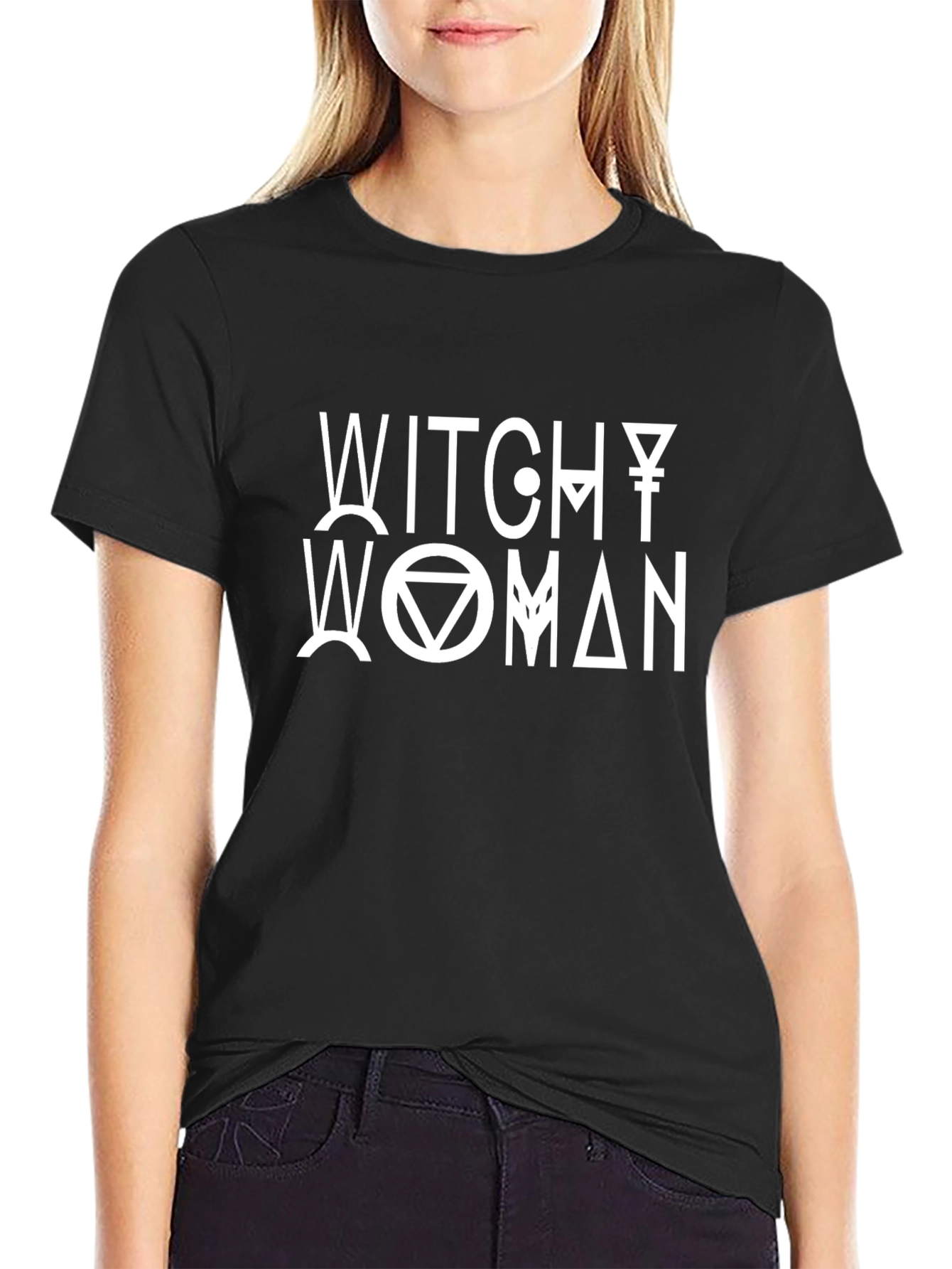 Witchy Woman Graphic T-Shirt - Black Cotton Tee