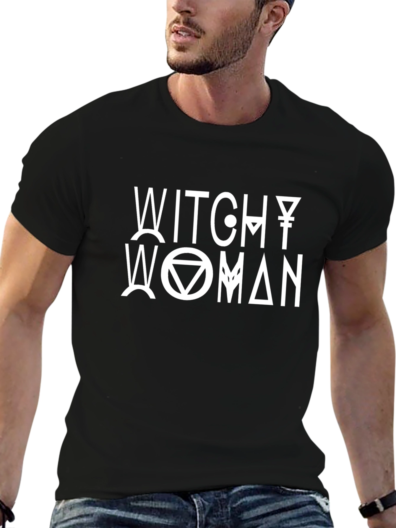 Witchy Woman Graphic T-Shirt - Black Cotton Tee
