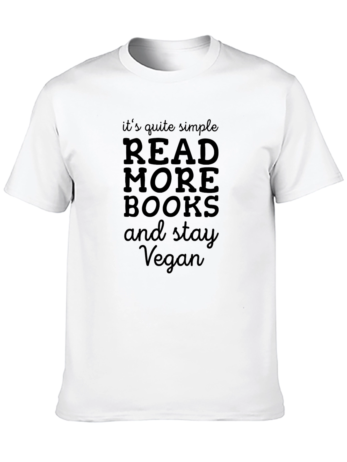 Read More Books and Stay Vegan Black T-Shirt
