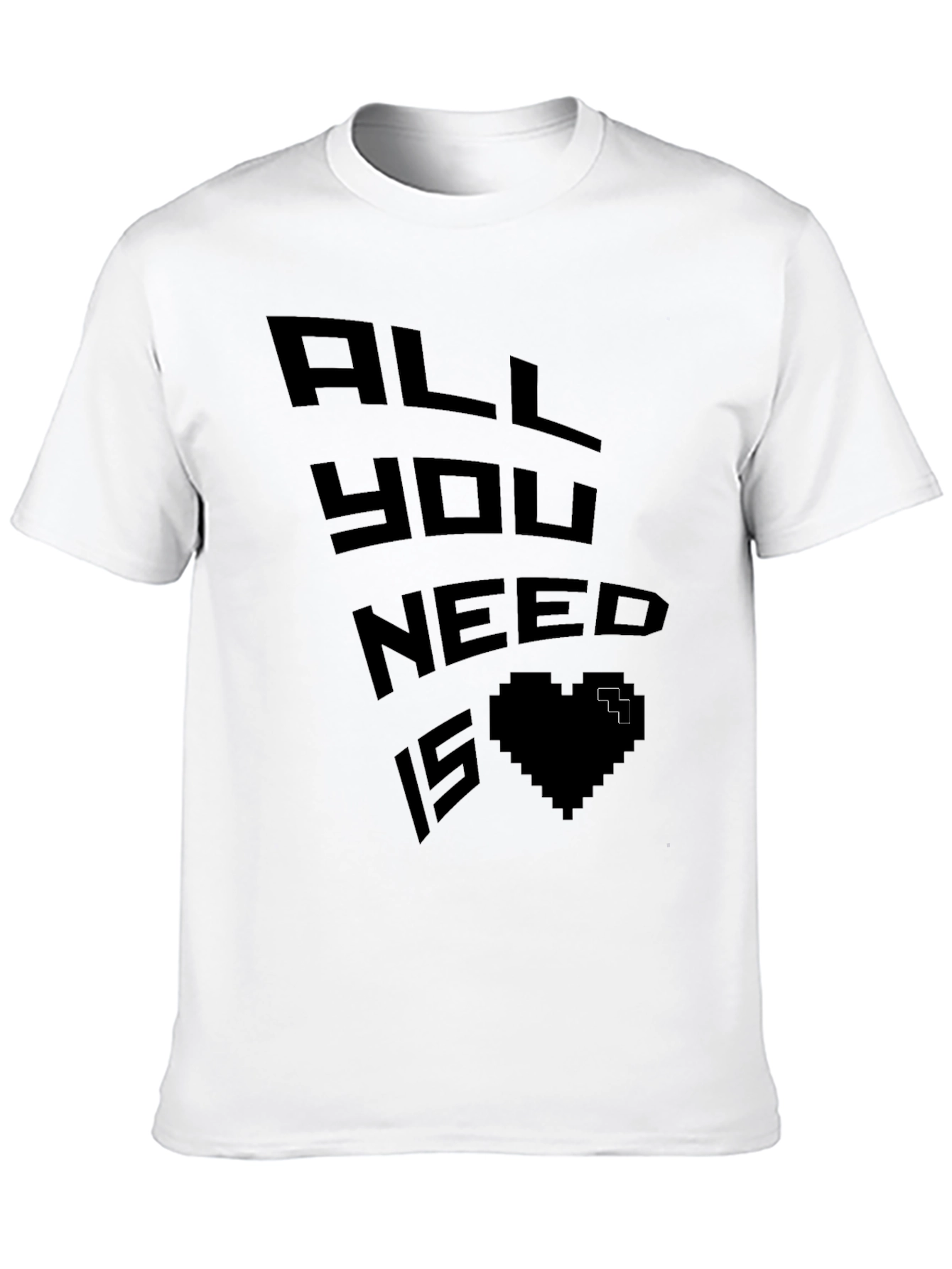 Pixel Heart Graphic Tee - Gamer Love Shirt